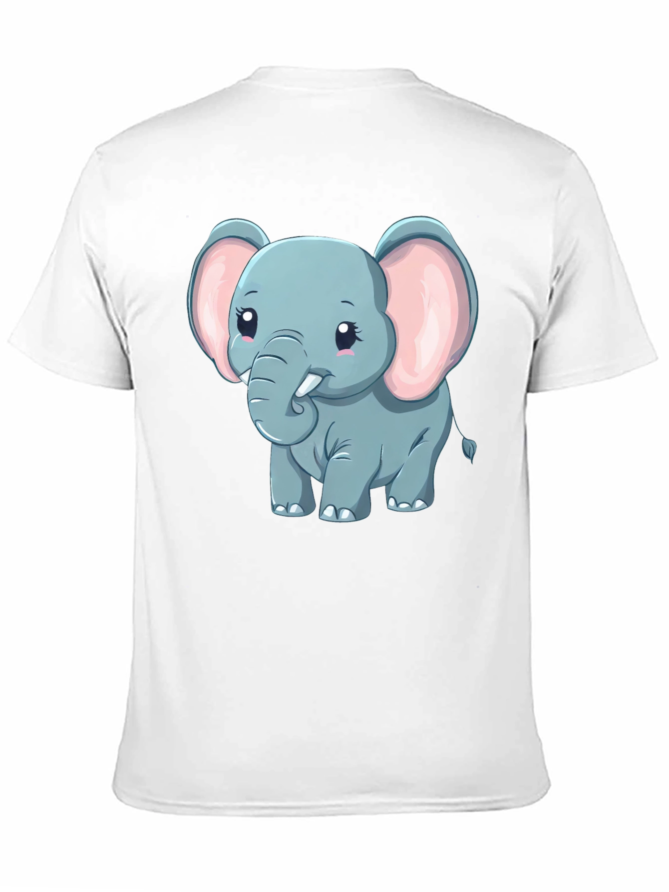 Black Cute Elephant Graphic Tee - Black Cotton Blend view 11