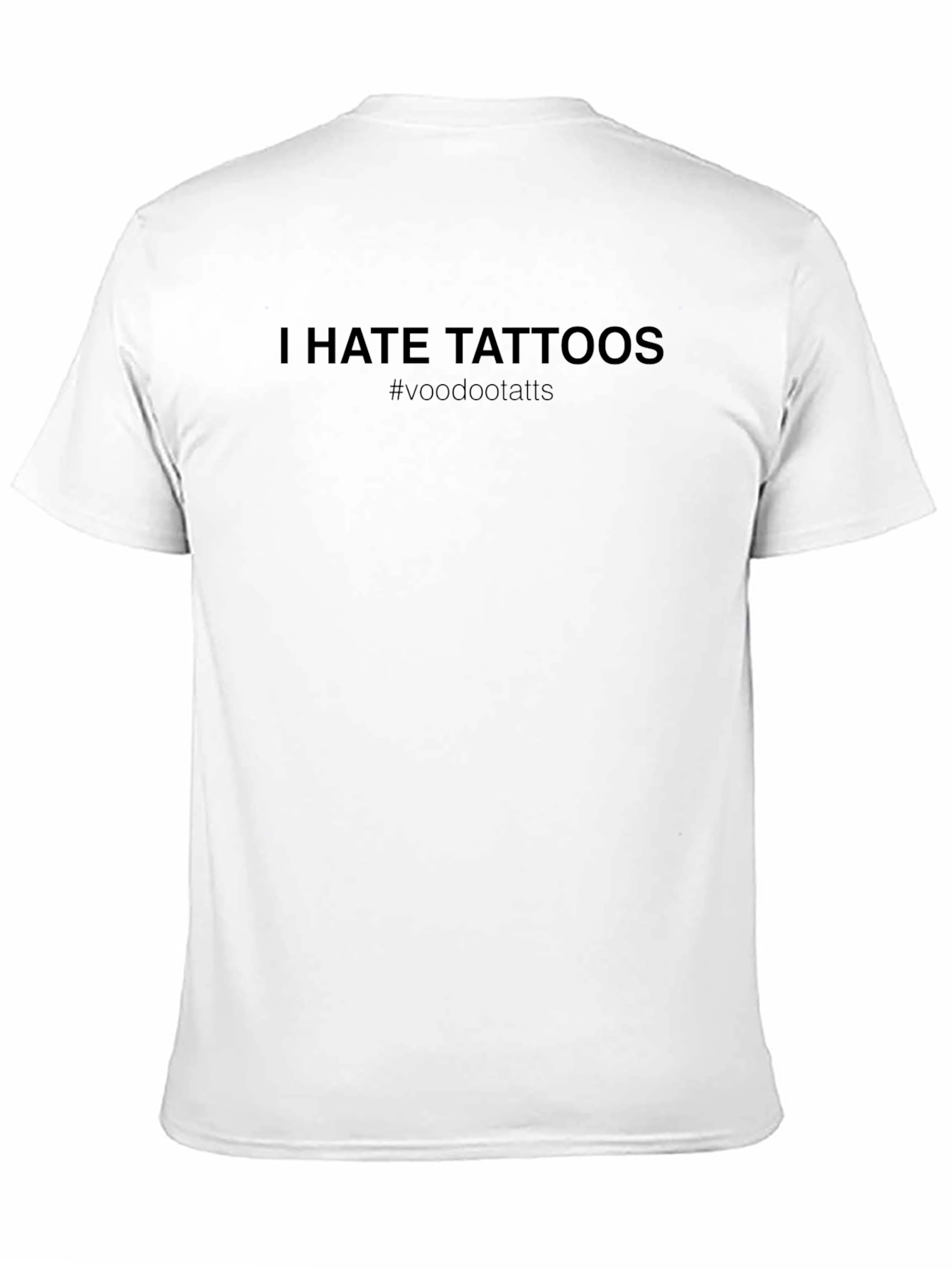 Black I Hate Tattoos Funny Sarcastic Graphic Tee view 11