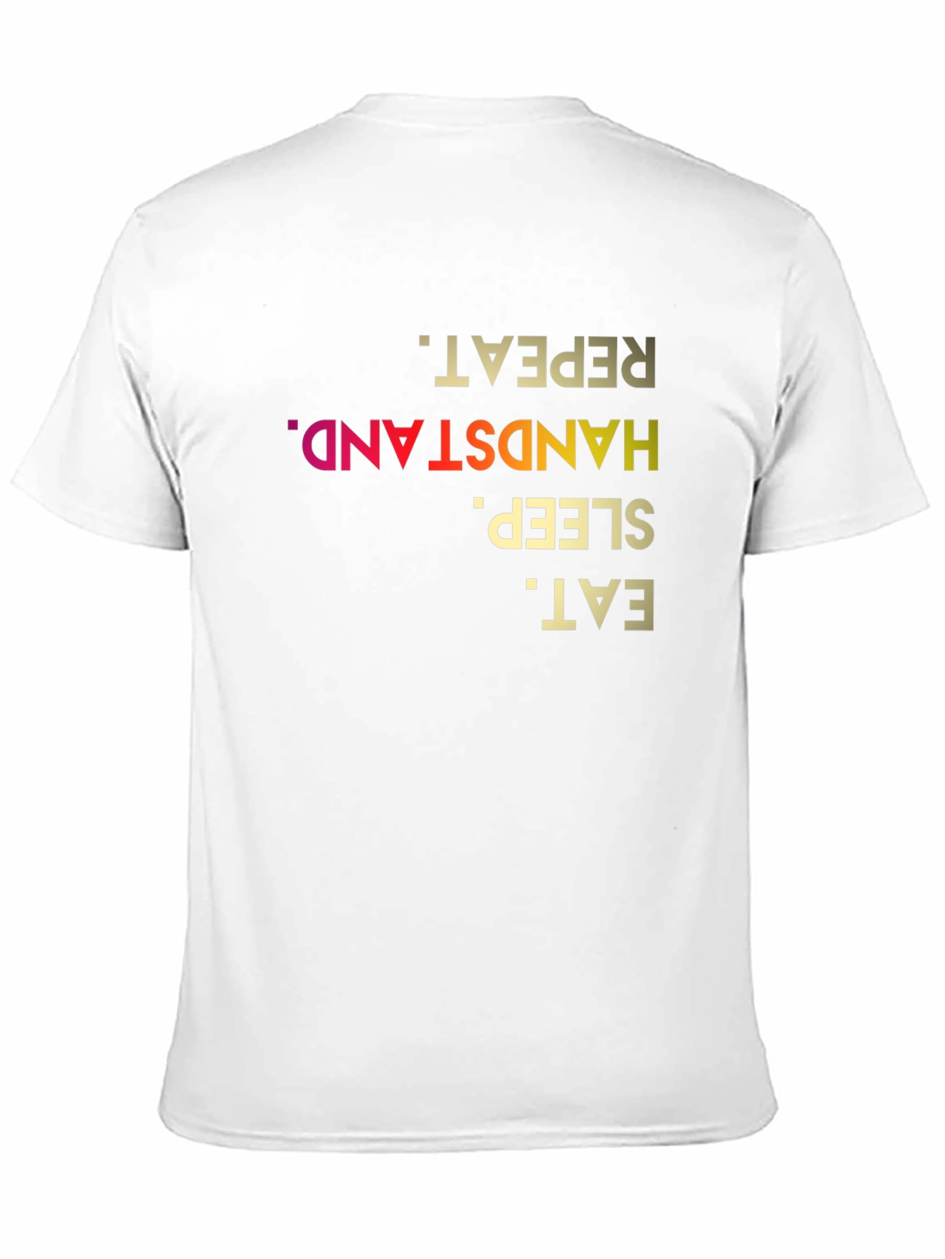 Black Eat Sleep Handstand Repeat - Novelty T-Shirt view 11