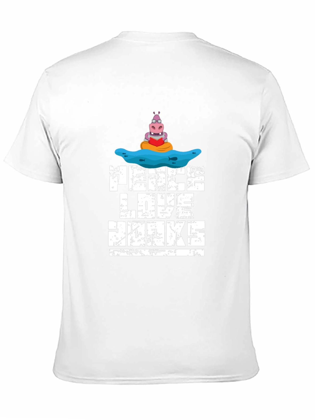 Black Peace Love Hippos T-Shirt view 11