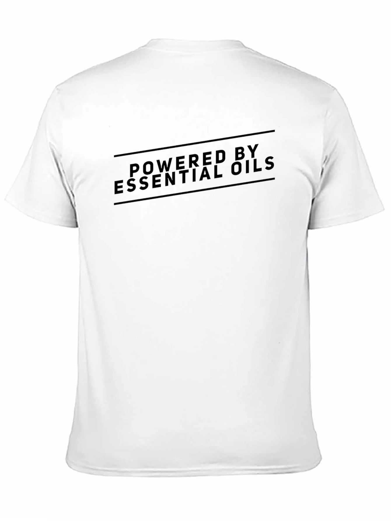 Black Essential Oils Powered Black T-Shirt view 11