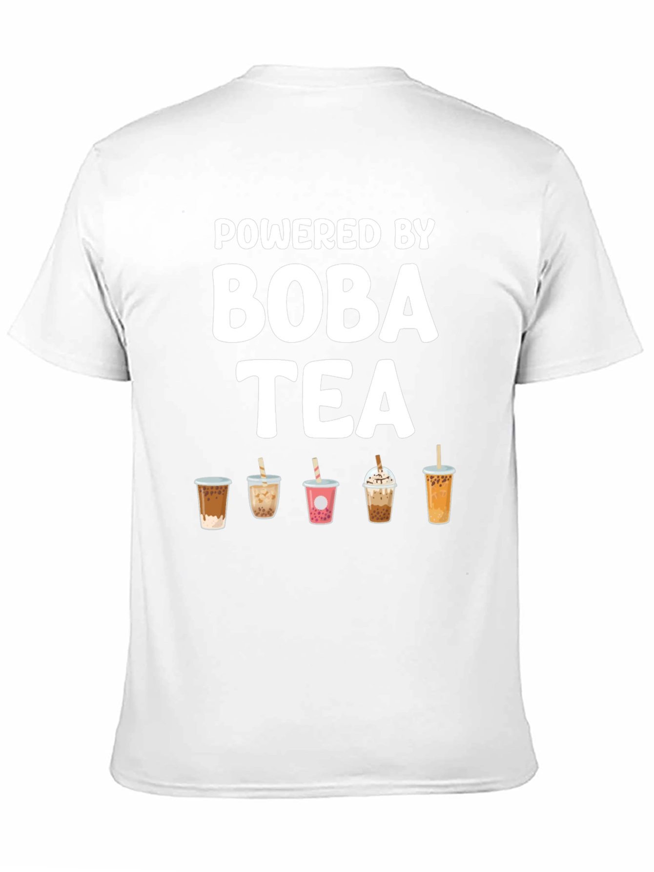 Black Powered by Boba Tea Graphic Tee view 11