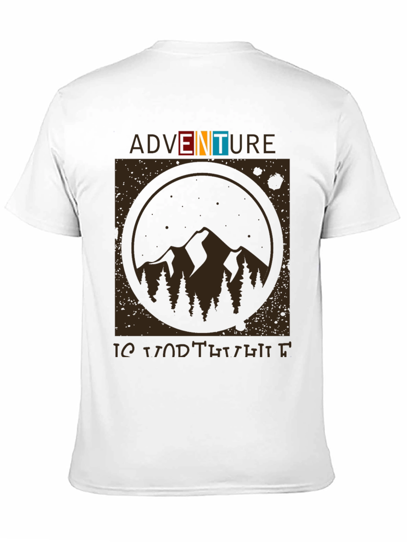 Black Adventure is Worth It Black Graphic T-Shirt view 11