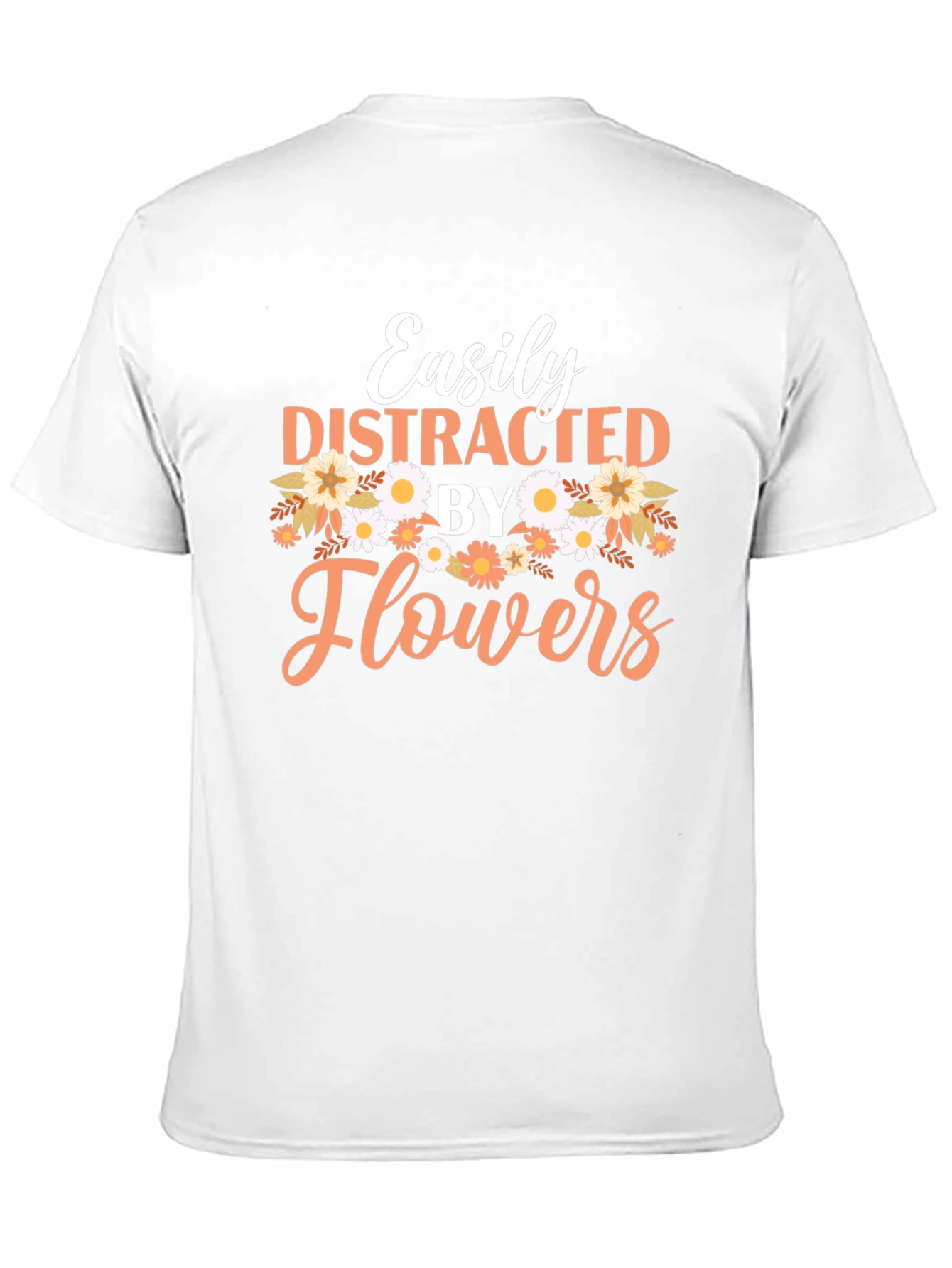 Black Easily Distracted by Flowers Graphic T-Shirt view 11