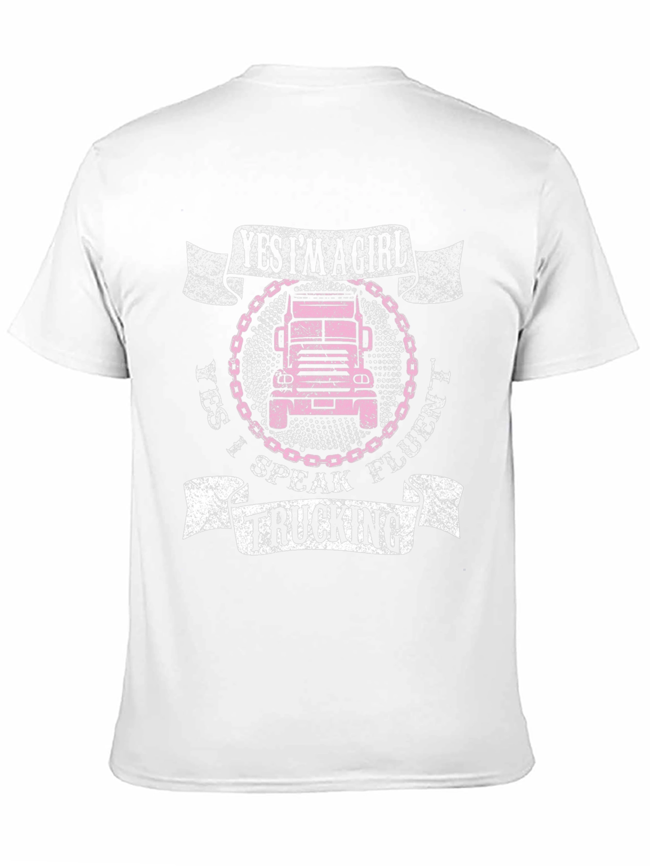 Black Yes I'm A Girl, Trucking T-Shirt view 11