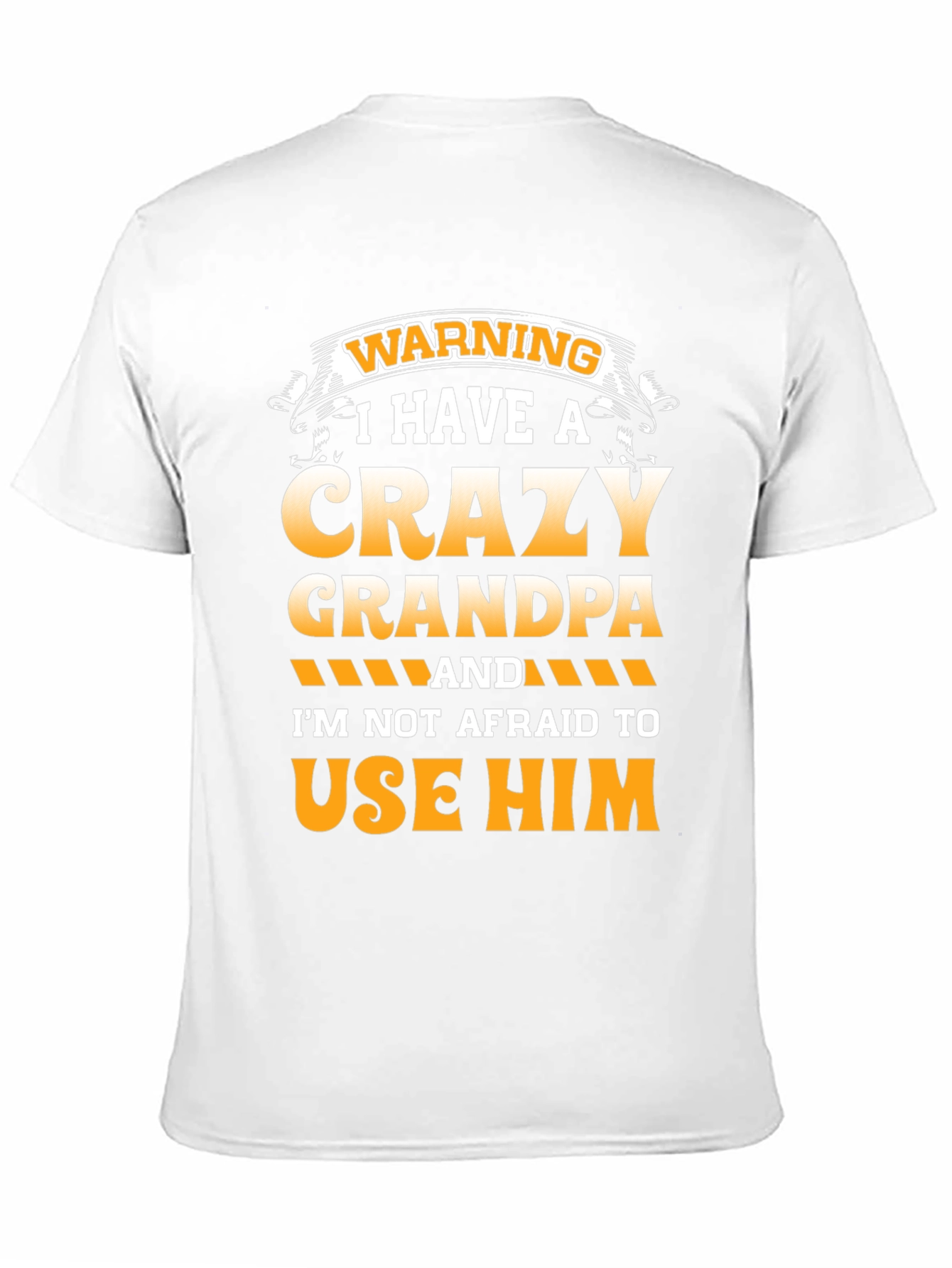 Black Crazy Grandpa T-Shirt - Warning Graphic Tee view 11