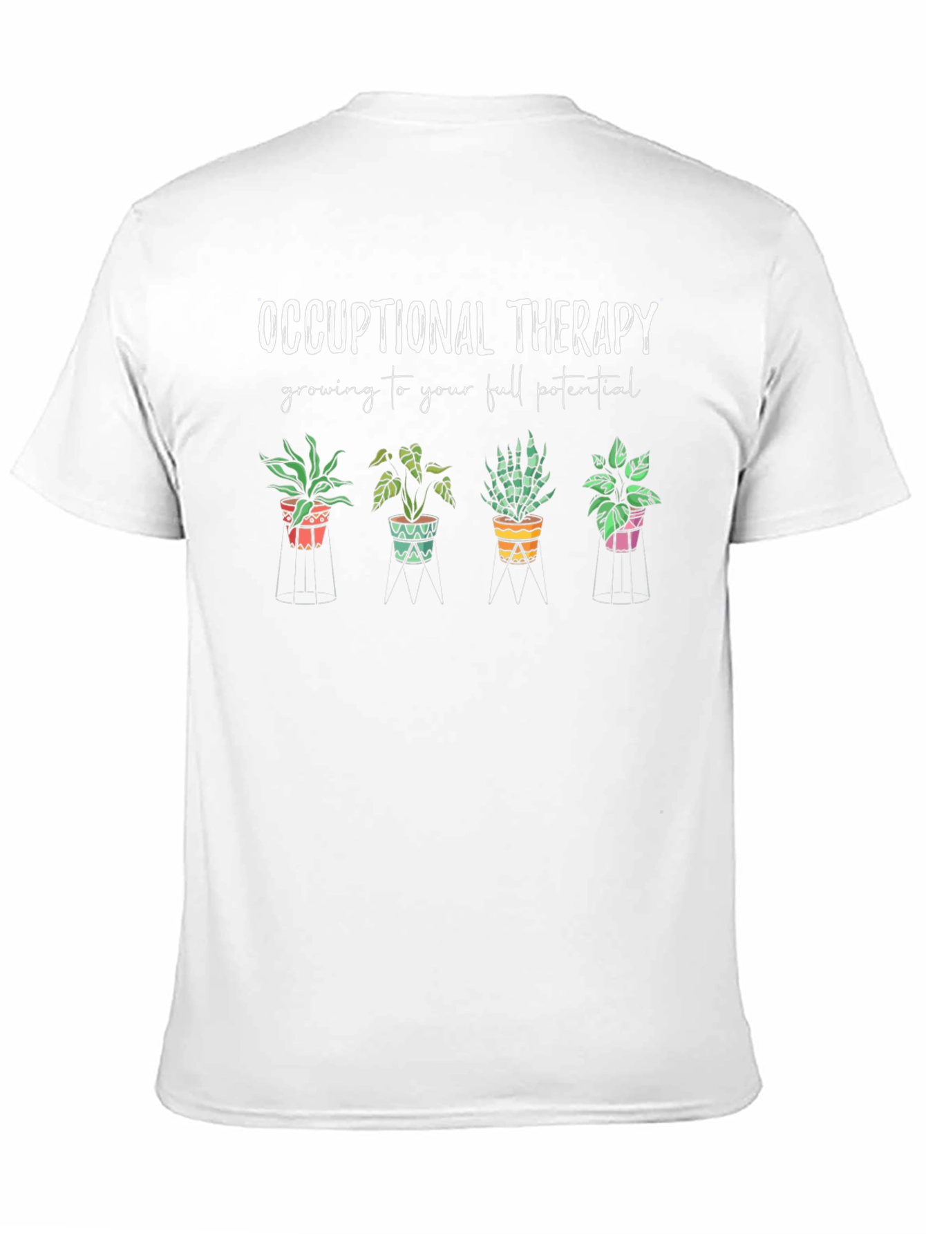Black Occupational Therapy Plant T-Shirt view 11