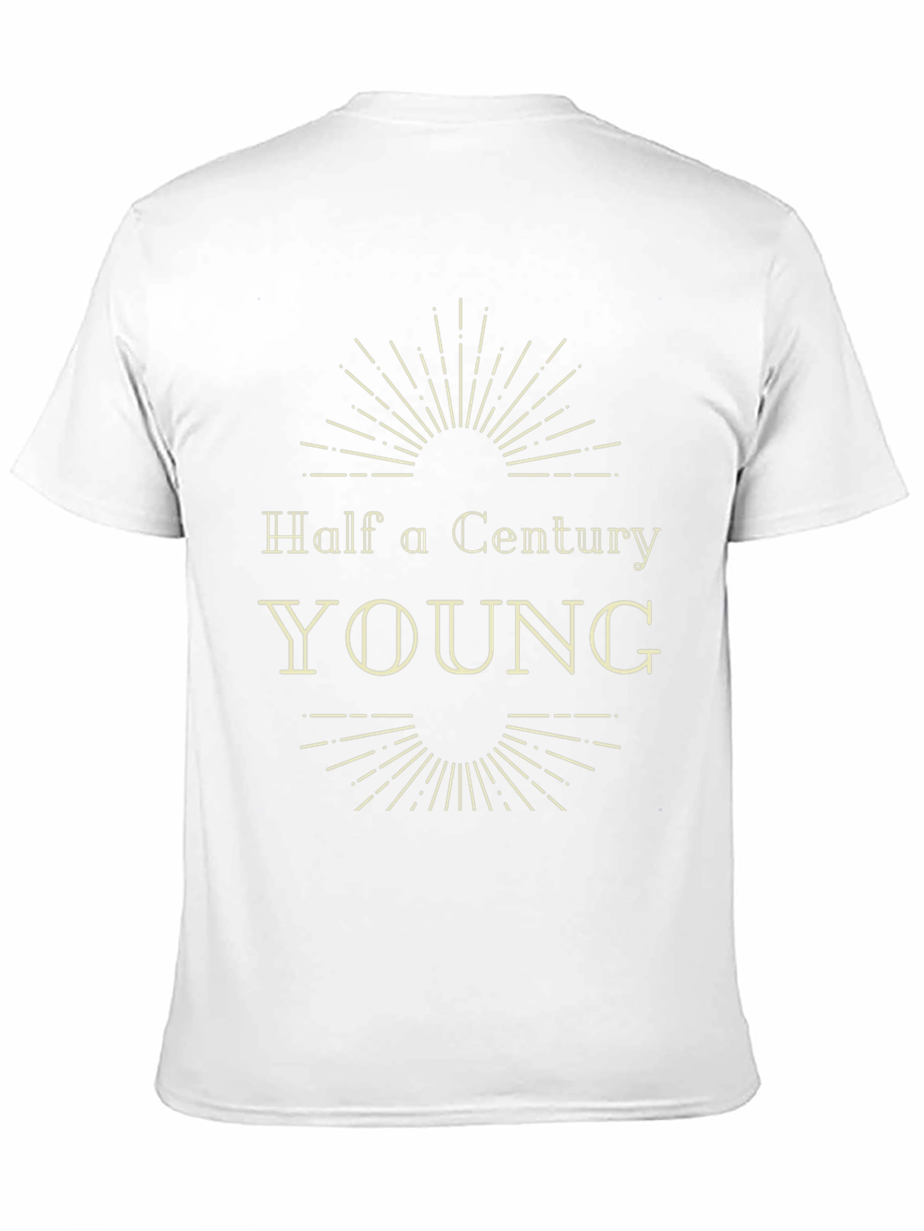 Black Half a Century Young T-Shirt - 50th Birthday Gift view 11