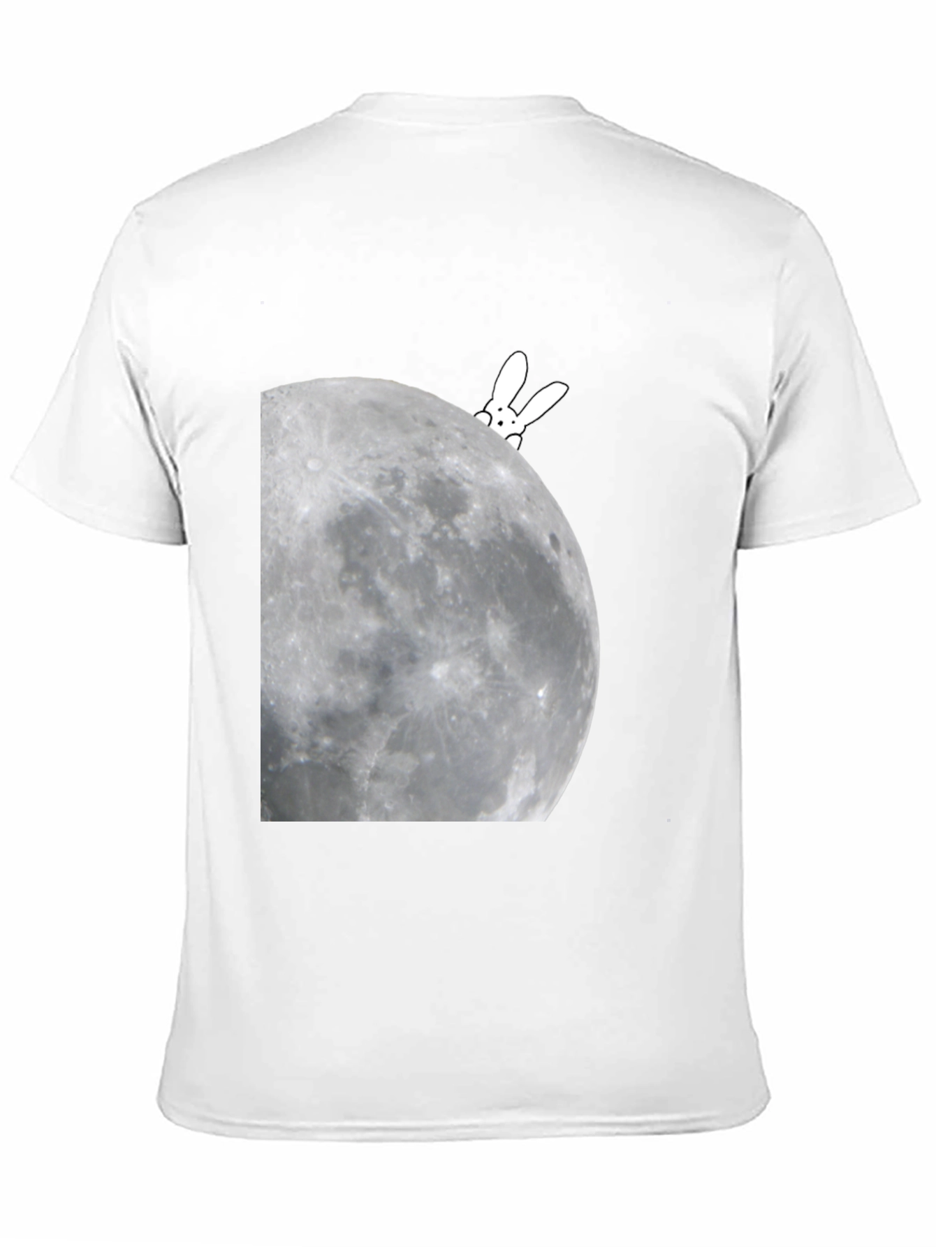 Black Bunny on the Moon Graphic Tee view 11