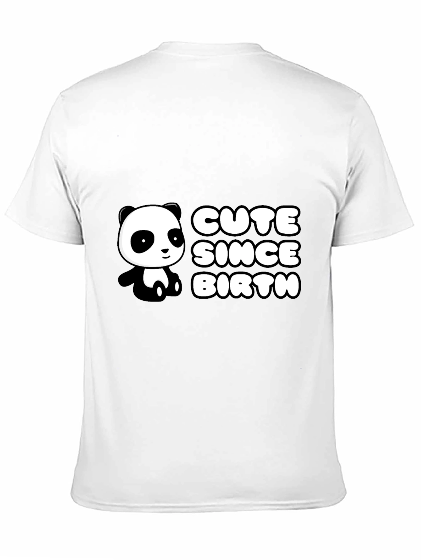 Black Cute Panda Since Birth Black T-Shirt view 11