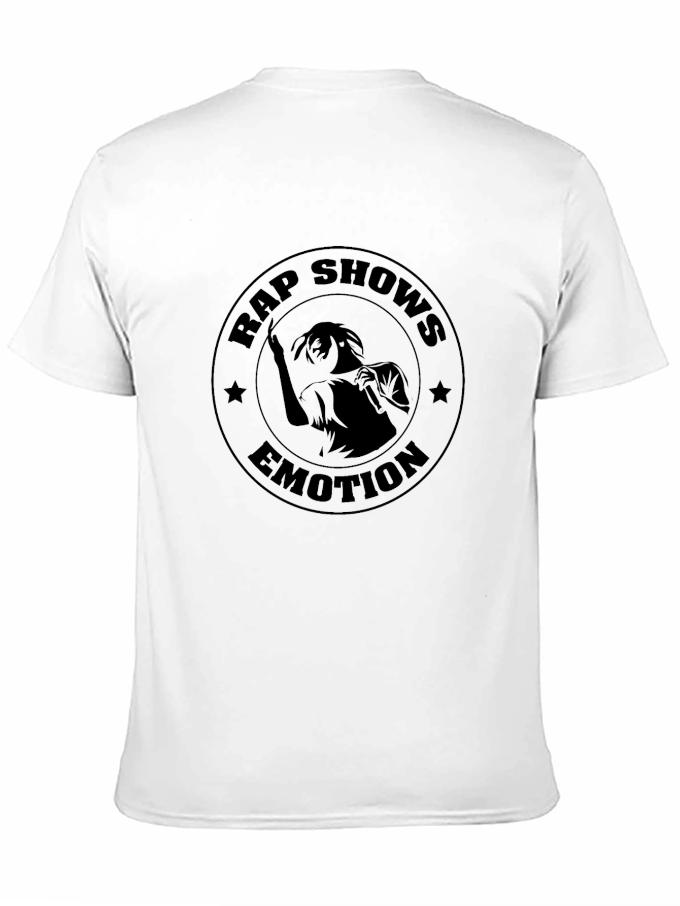 Rap Shows Emotion Black Graphic Tee - 11