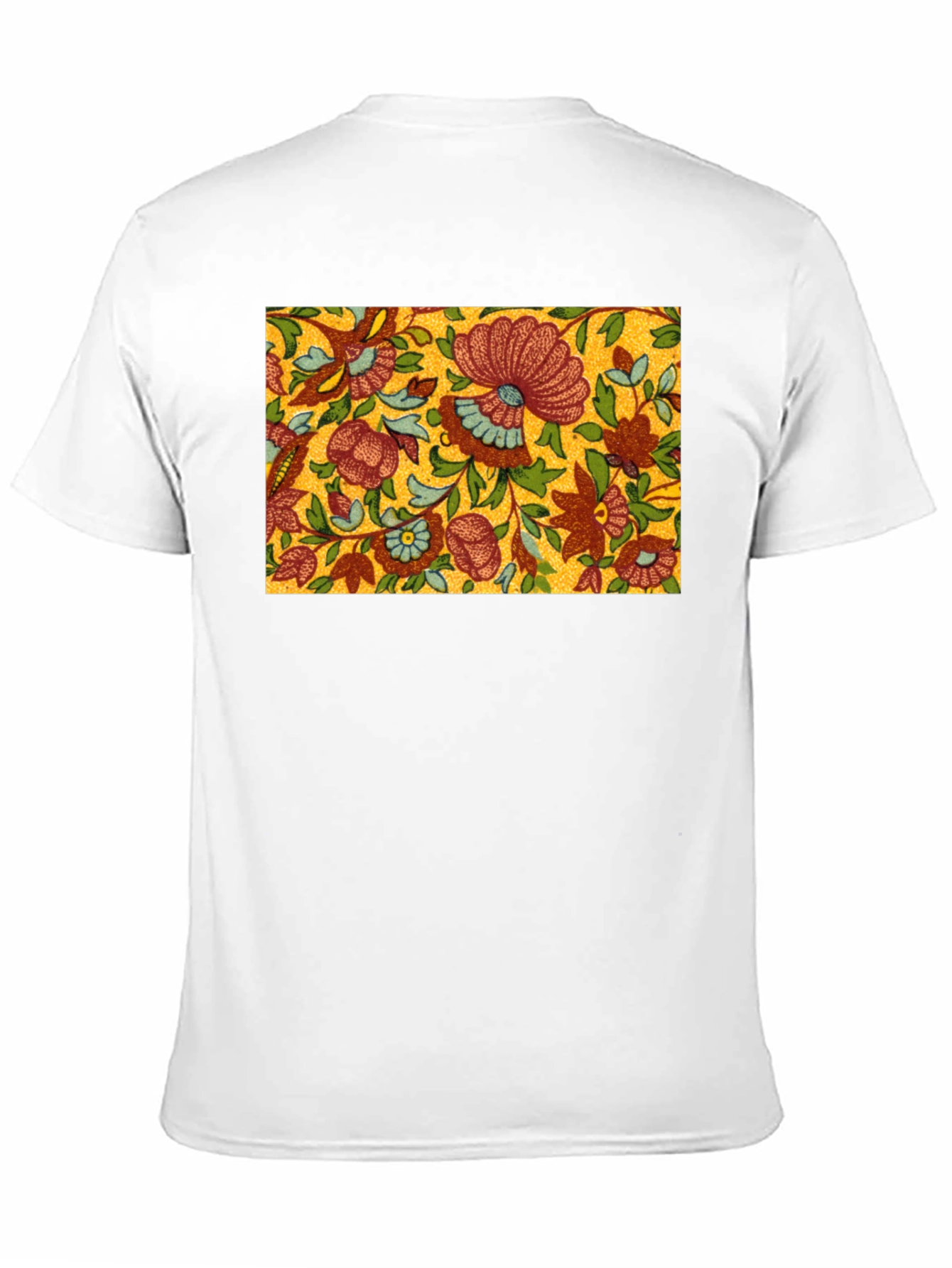 Black Floral Print Tee - Vintage Style Black T-Shirt view 11