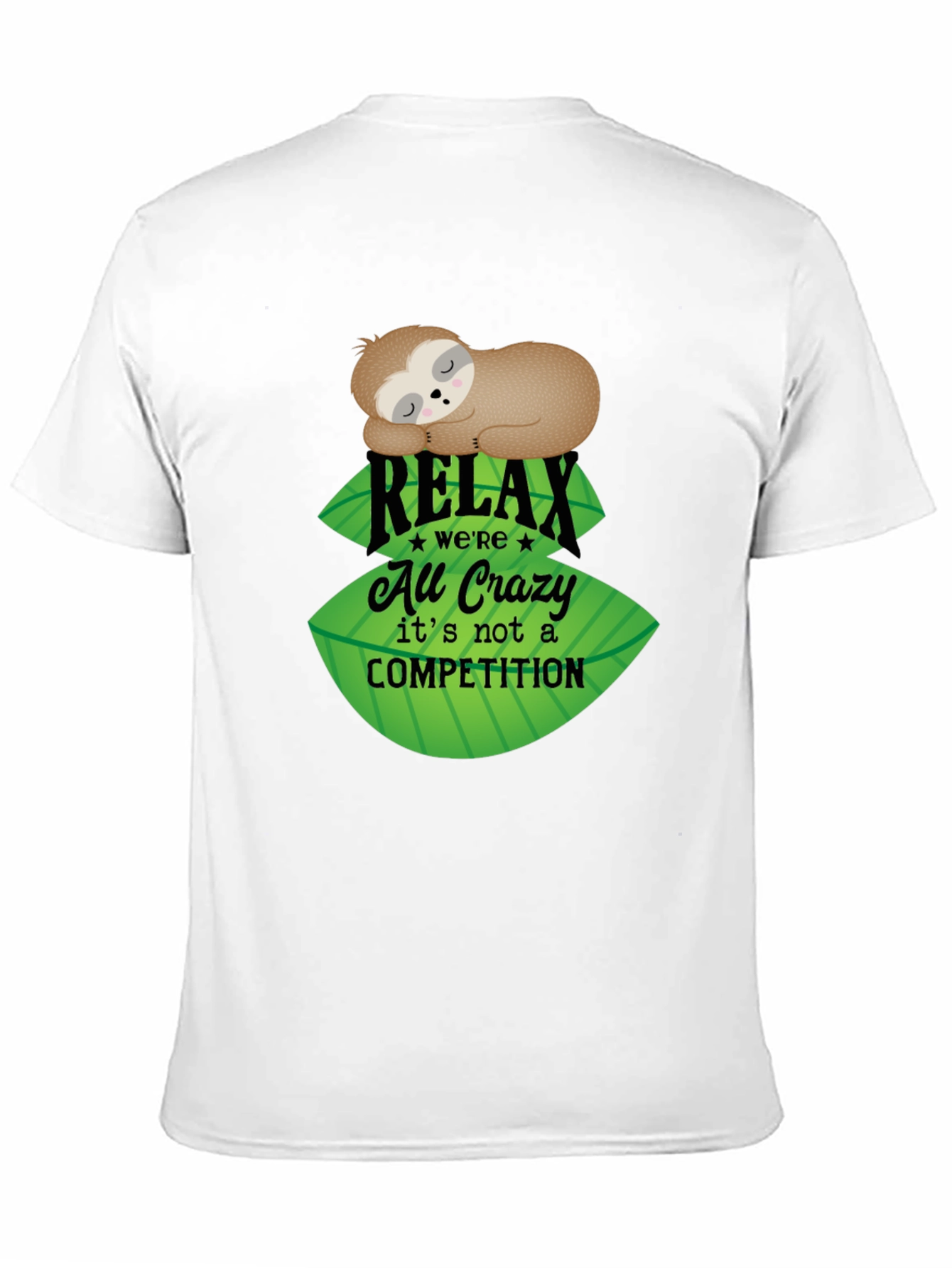 Black Relax Sloth Tee - No Competition view 11
