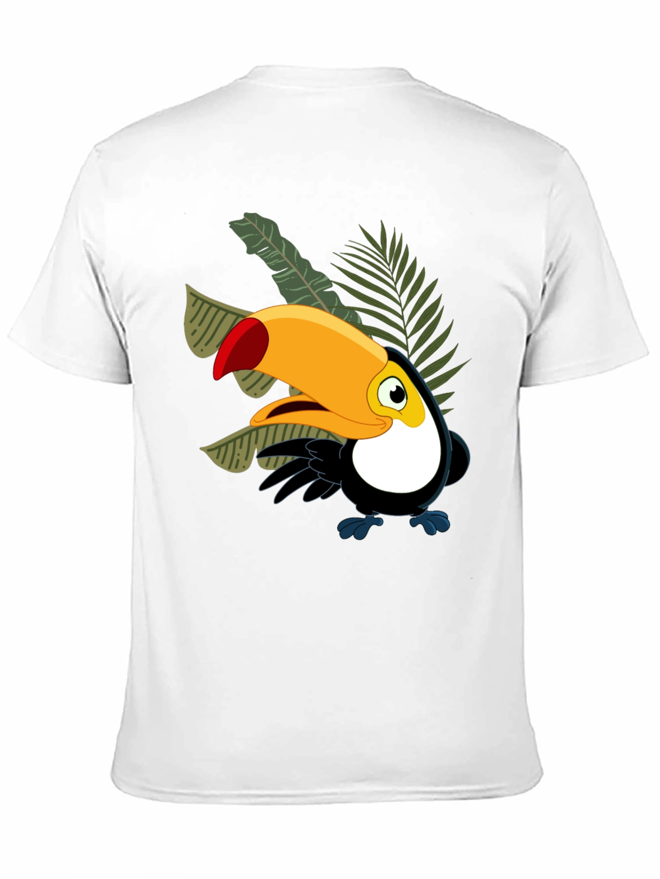 Black Cartoon Toucan Black T-Shirt view 11