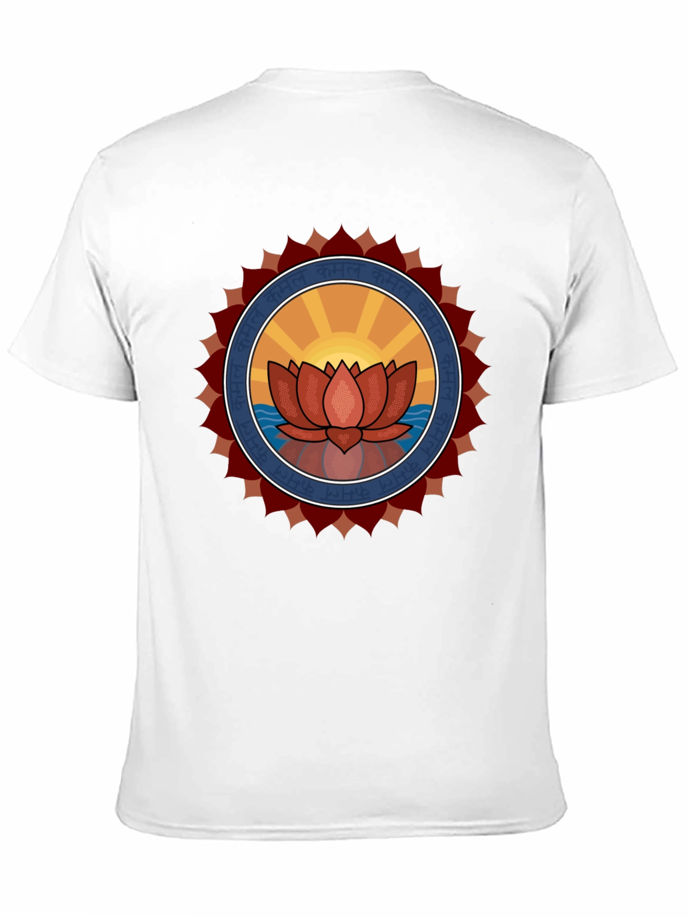 Black Lotus Mandala Graphic T-Shirt view 11