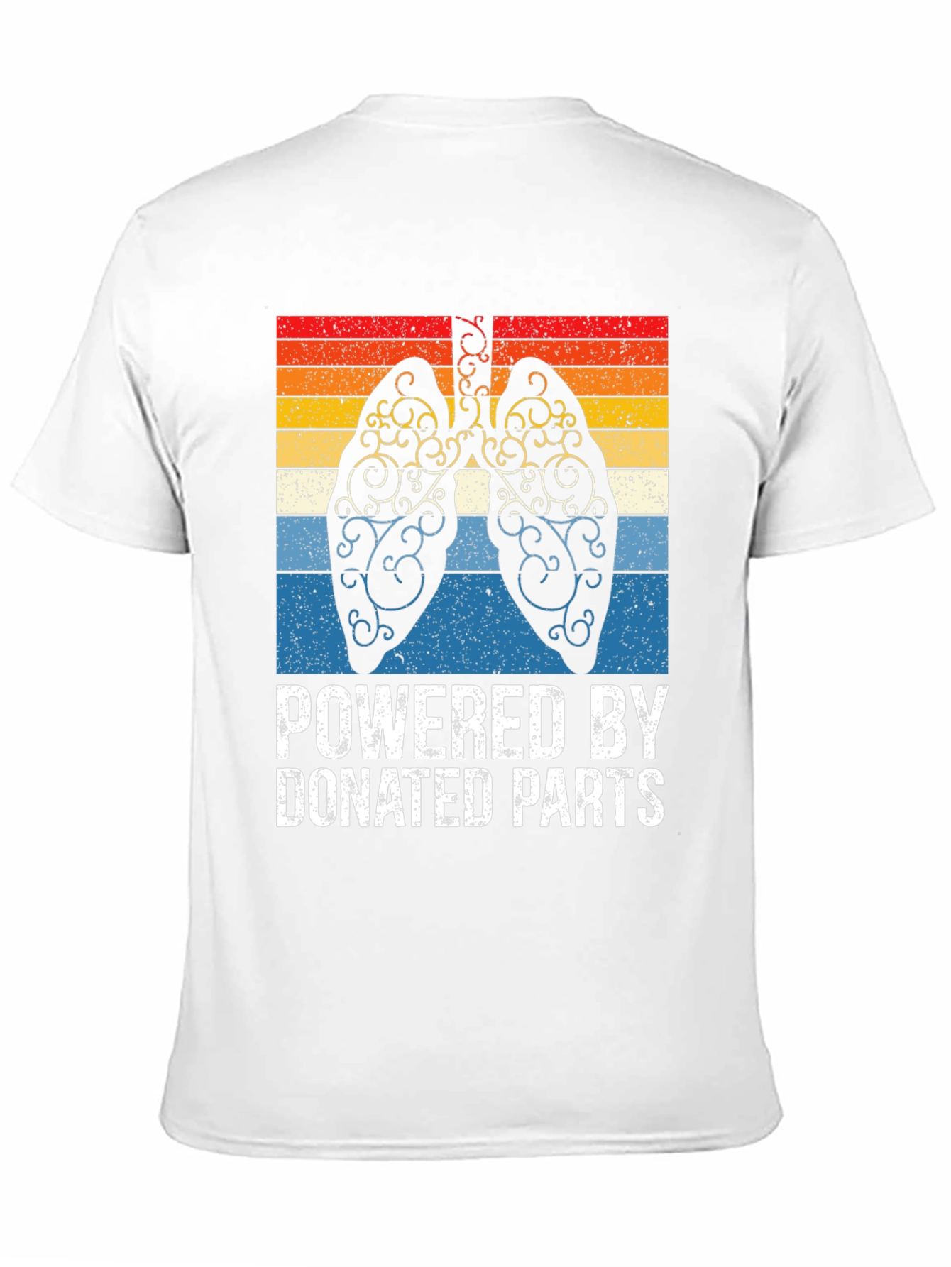 Black Powered by Donated Parts T-Shirt view 11