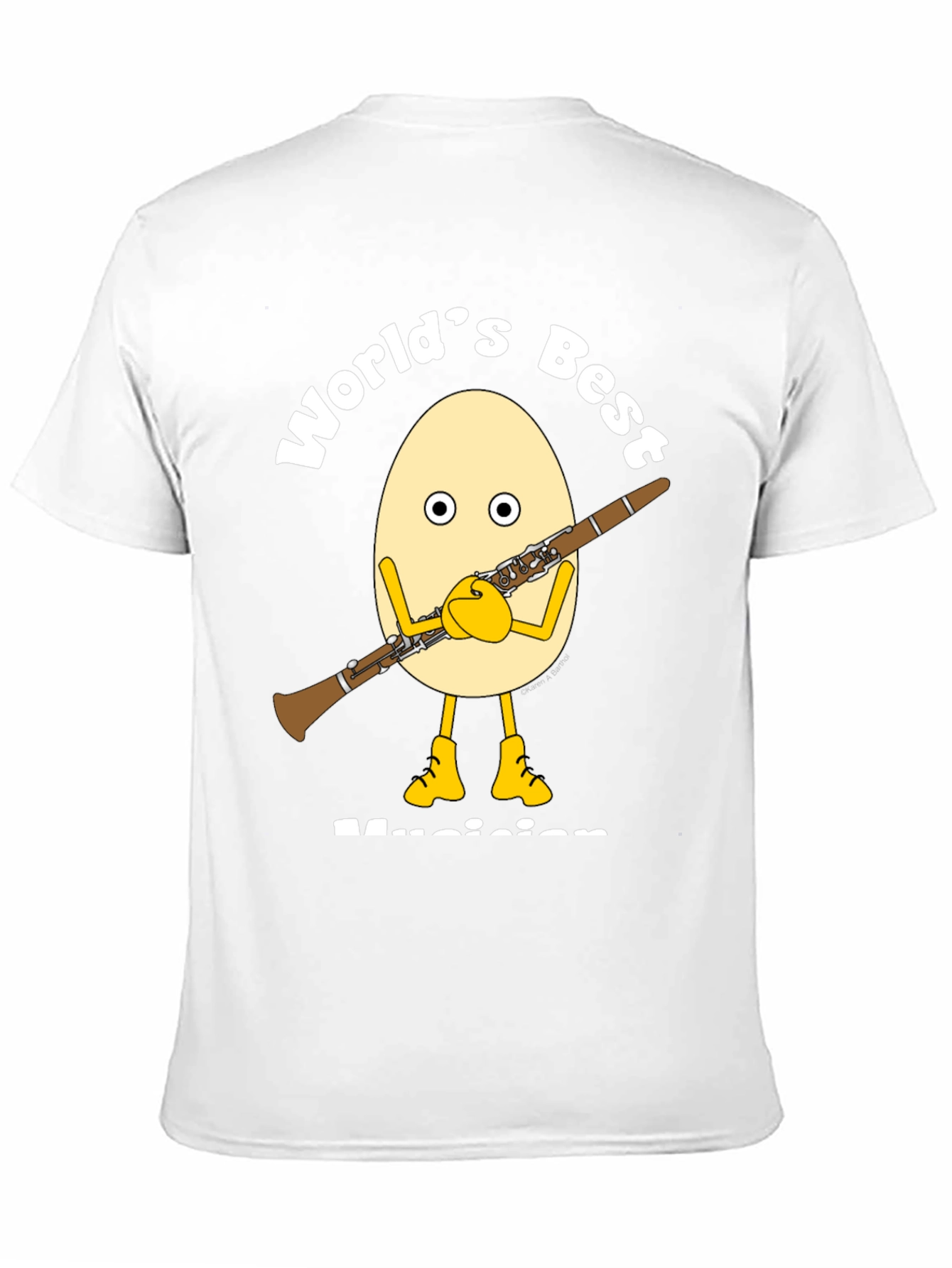 Black World's Best Musician Egg Humor T-Shirt view 11