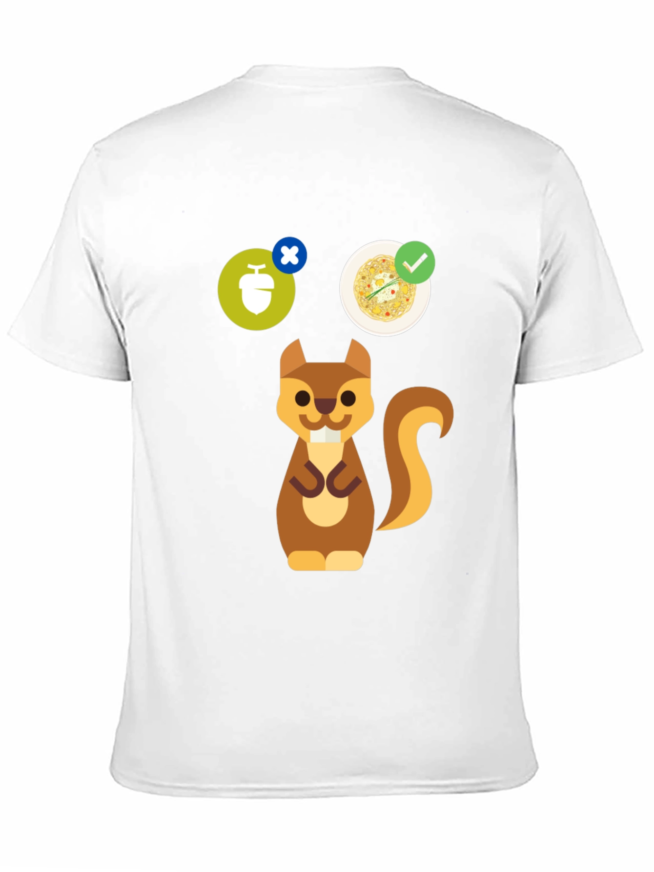 Black Whimsical Squirrel Graphic Tee - Nut Allergy Design view 11