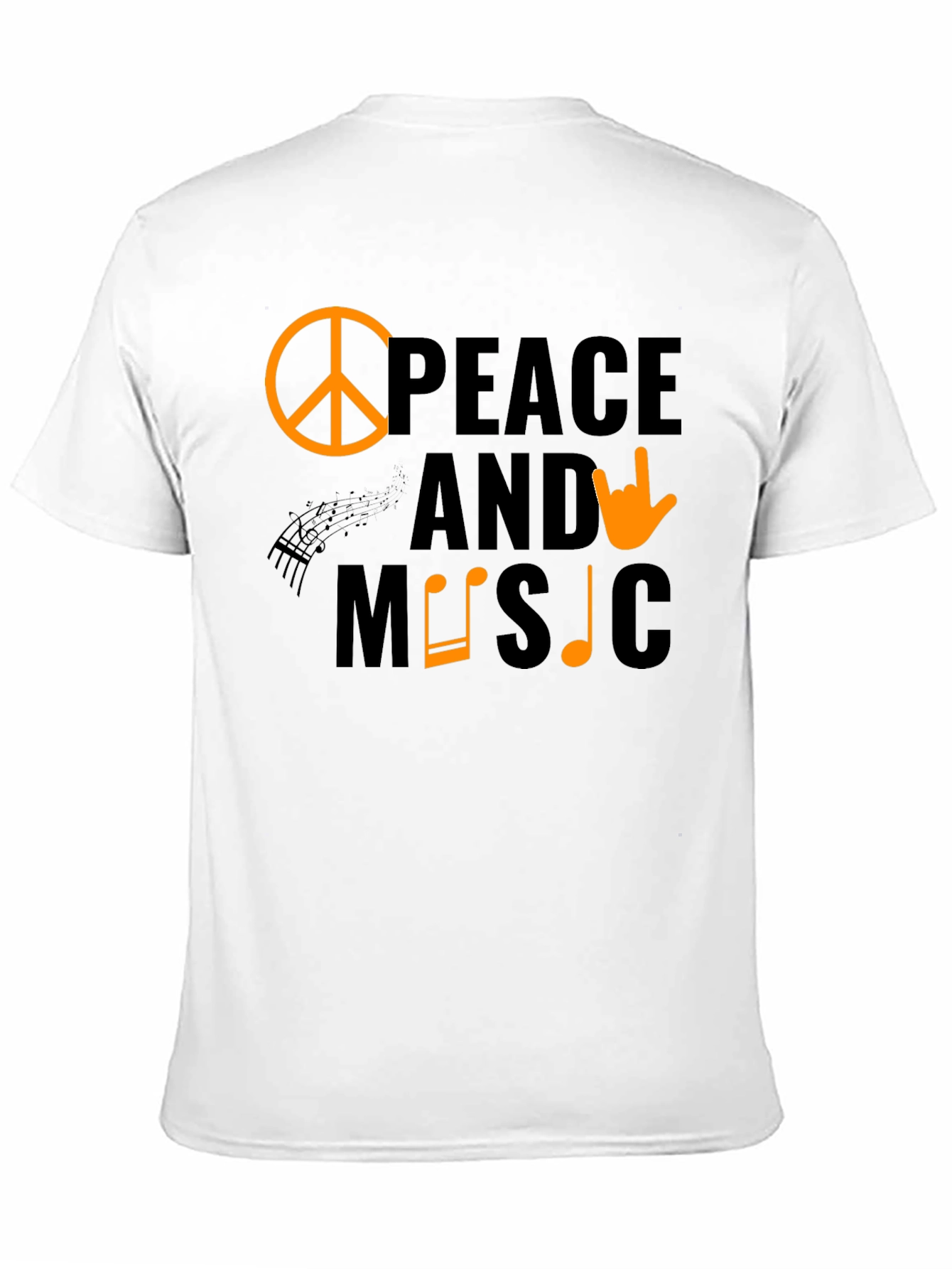 Black Peace and Music T-Shirt view 11