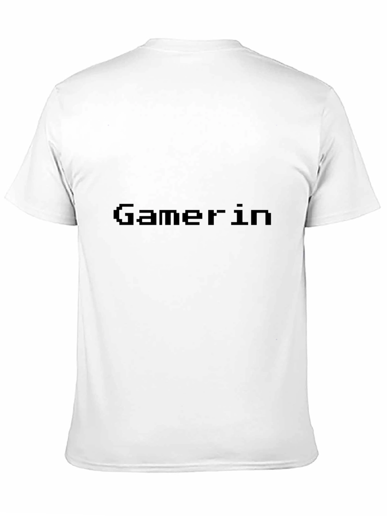 Black Gamerin T-Shirt - Black Pixel Text Tee view 11