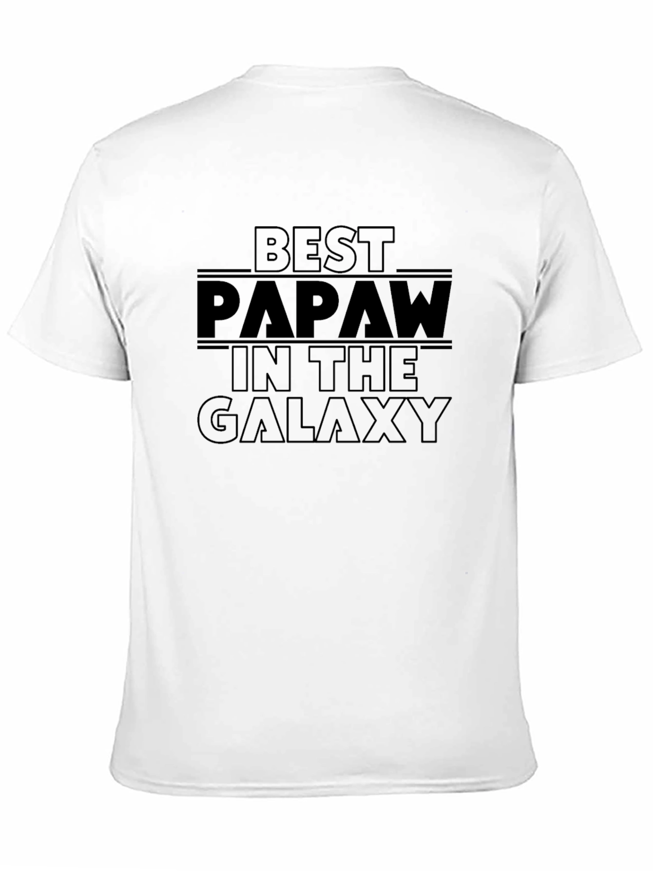 Black Best Papaw in the Galaxy T-Shirt view 11