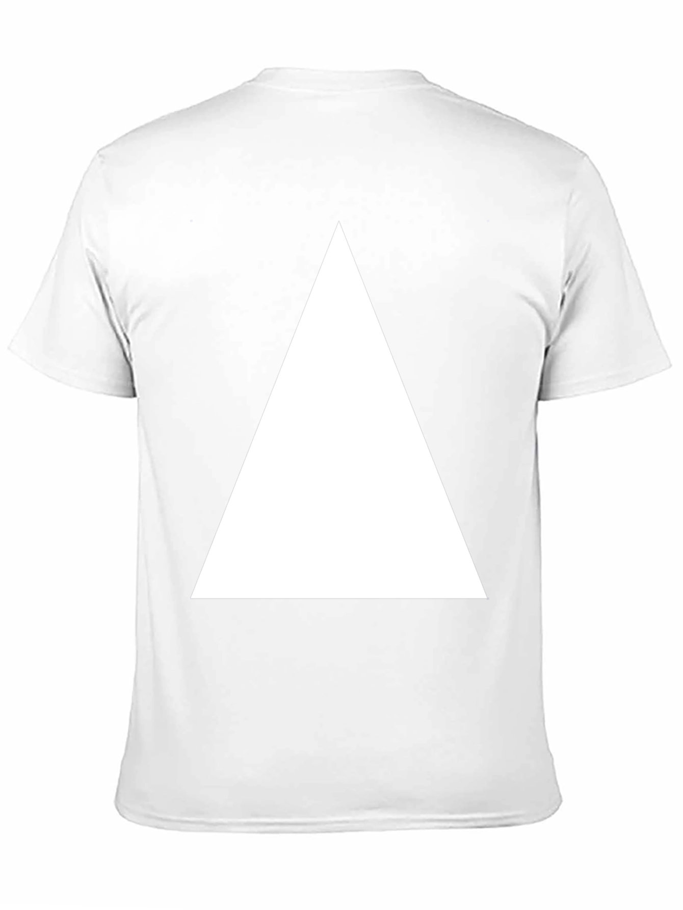 Black Black T-Shirt with White Triangle Graphic view 11