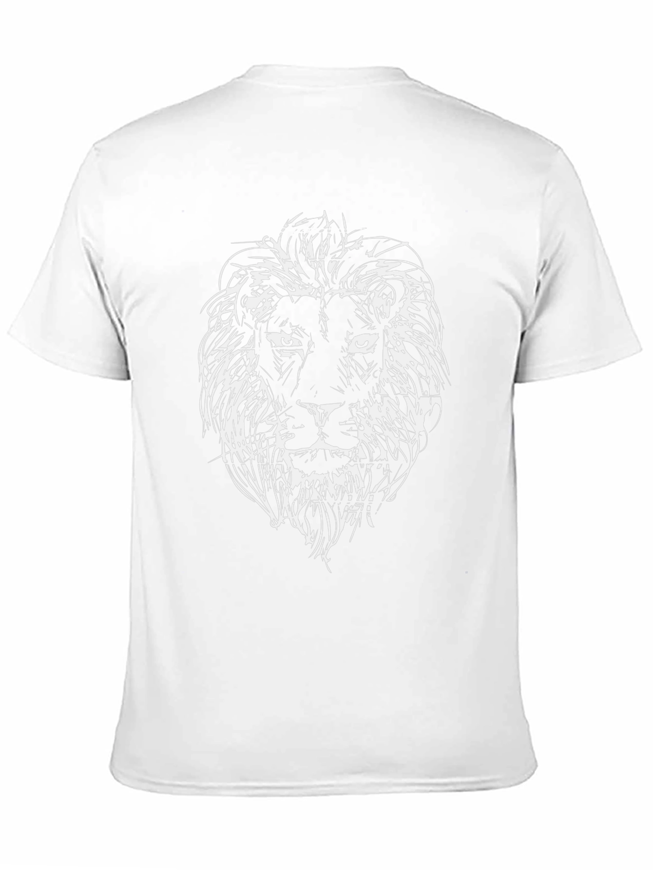 Black Lion Sketch Black T-Shirt view 11