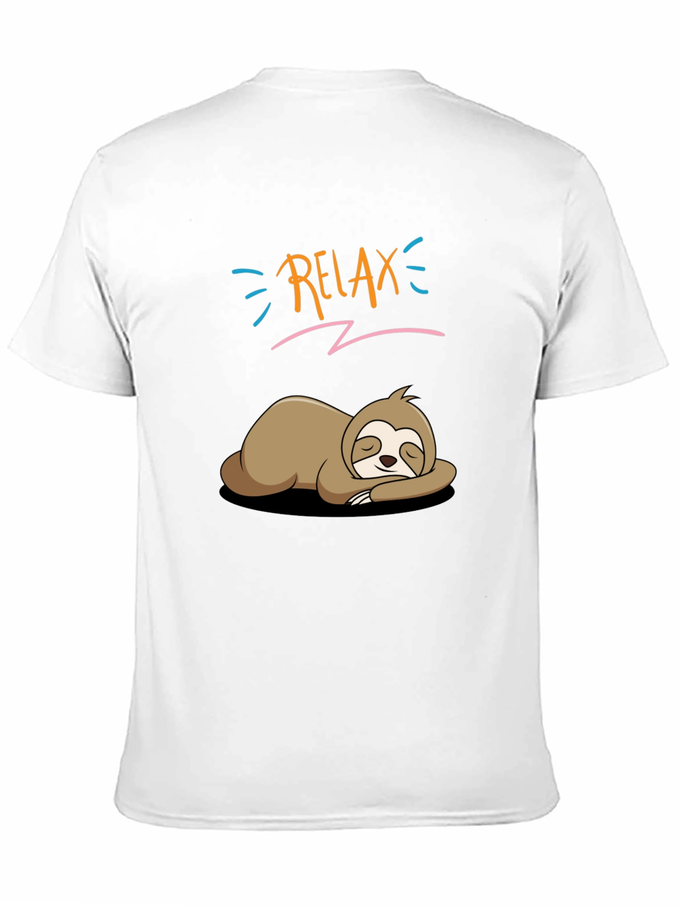 Black Relax Sloth T-Shirt - Funny Lazy Animal Tee view 11