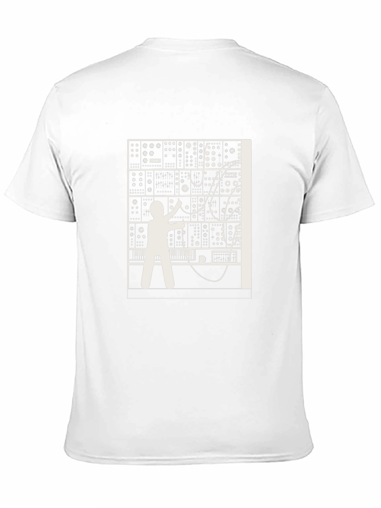 Black Modular Synthesizer Graphic Tee - Black view 11