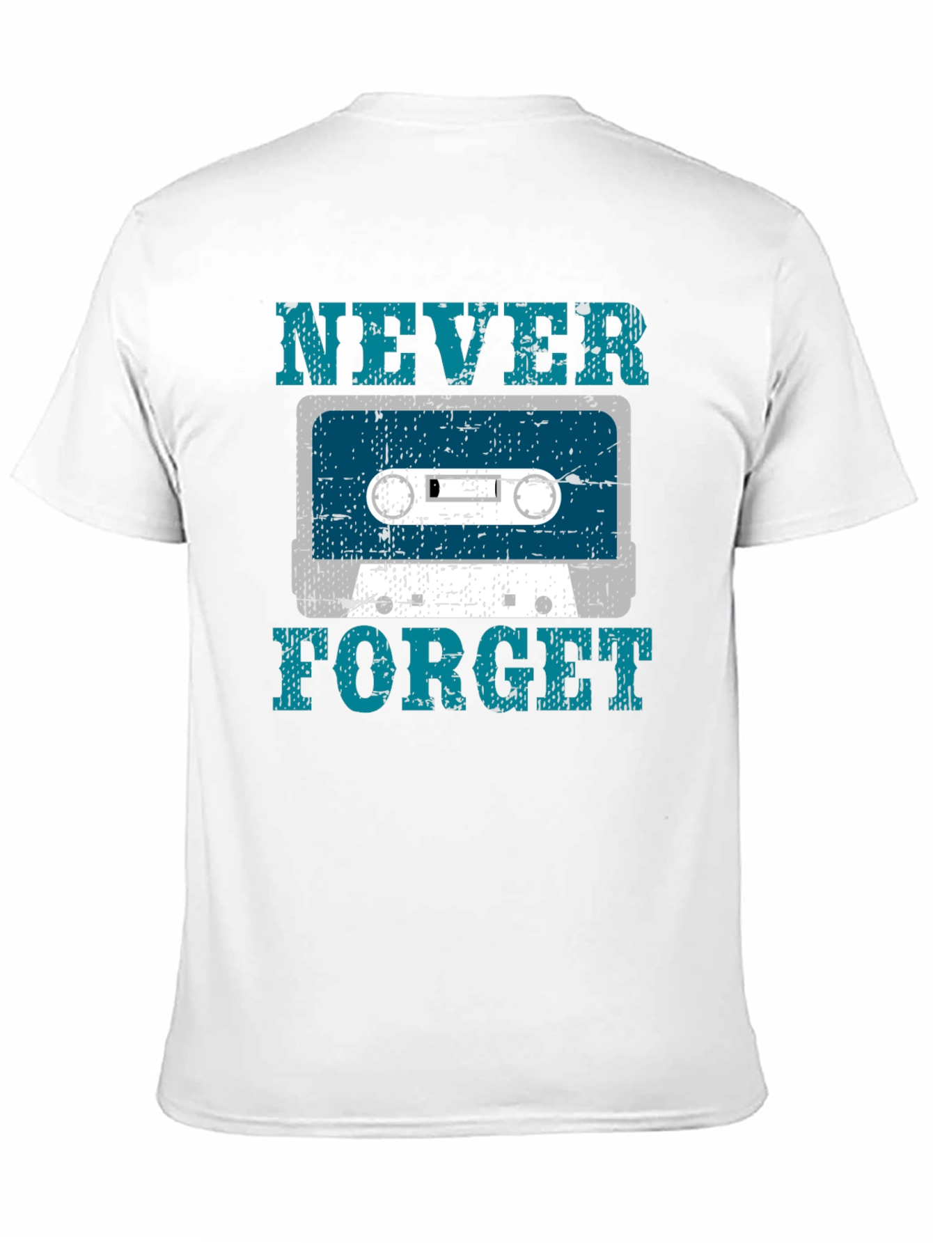Black Retro Cassette Tape Graphic T-Shirt - Never Forget view 11