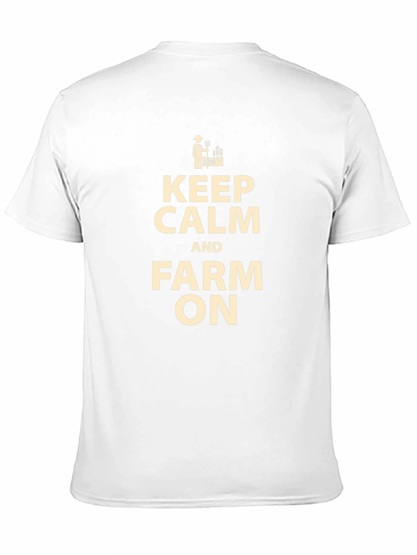 Black Keep Calm and Farm On T-Shirt view 11