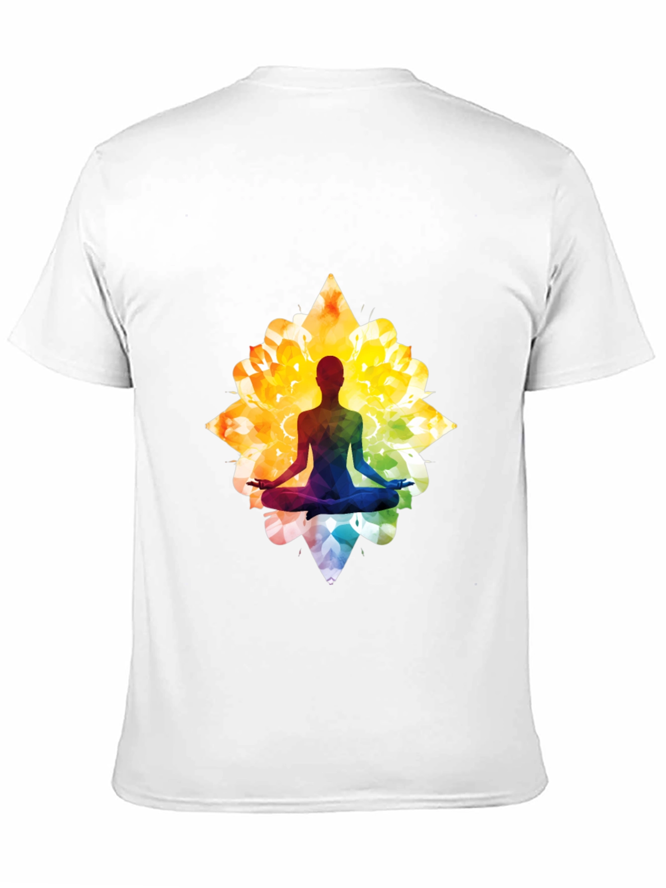 Black Lotus Yoga Silhouette Graphic Tee - Black view 11