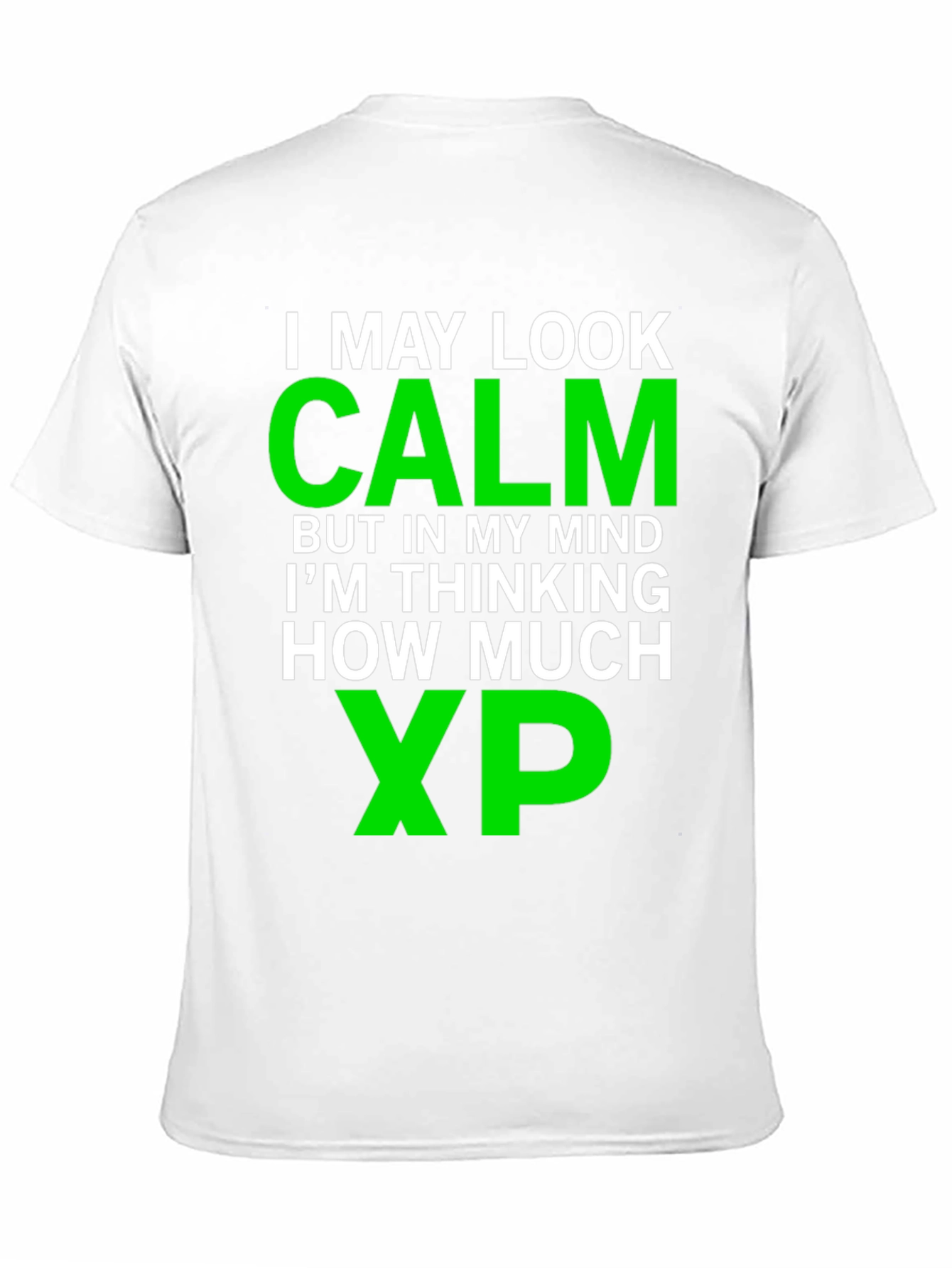 Black Calm Gamer T-Shirt - Thinking About XP! view 11