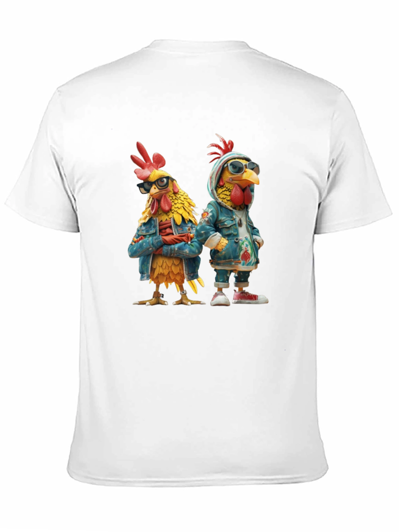 Black Cool Chickens T-Shirt - Urban Style view 11