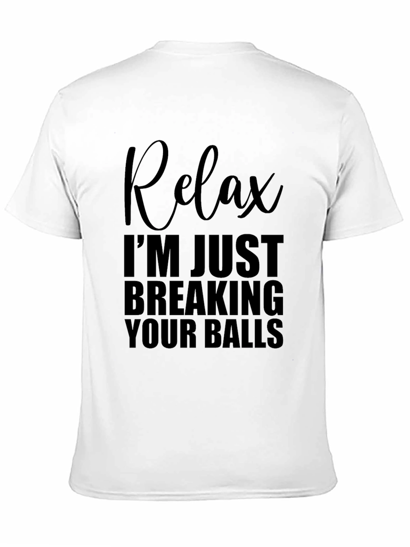 Black Relax Breaking Balls Graphic T-Shirt - Mens Novelty Tee view 11