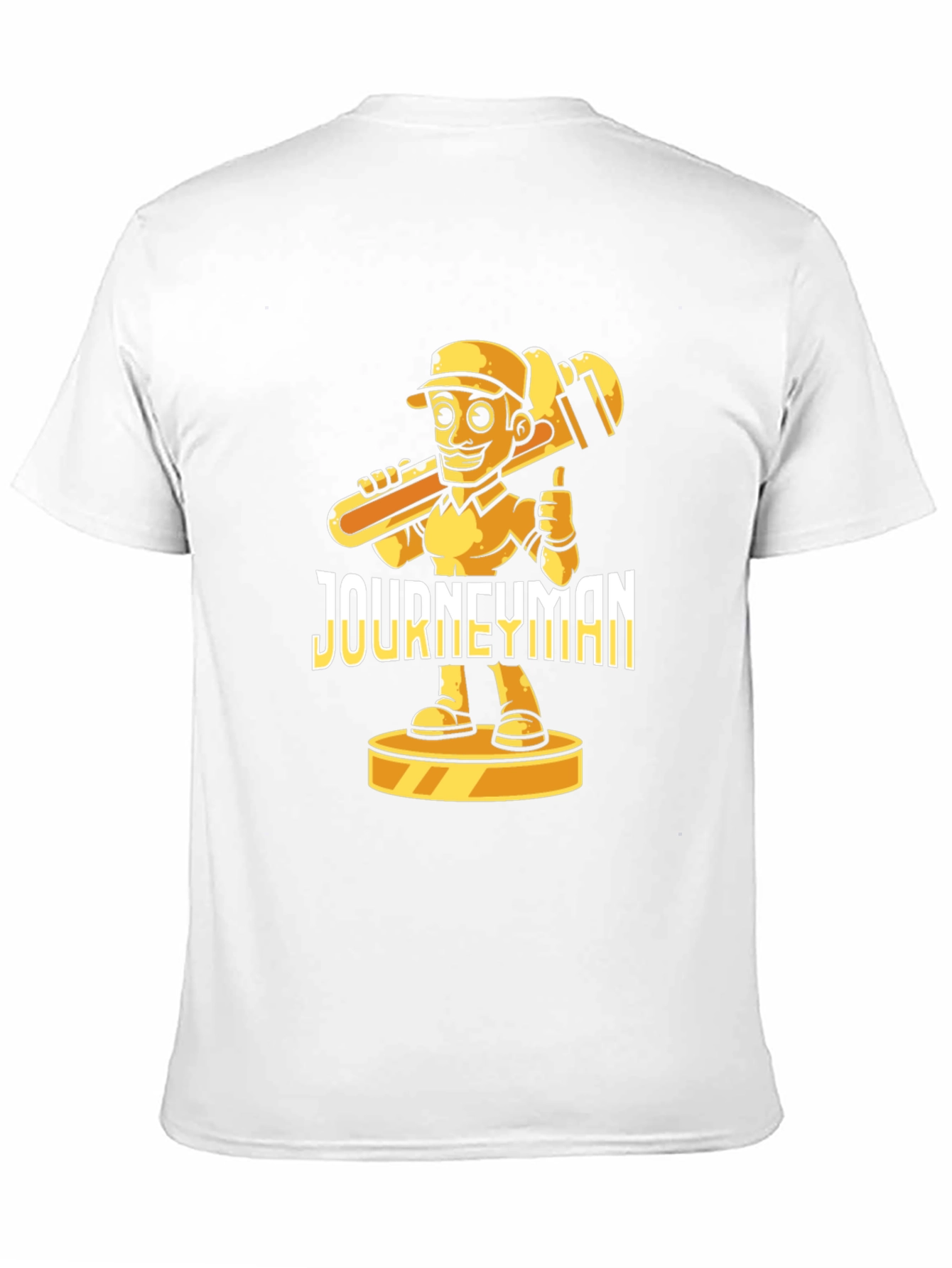 Black Journeyman Cartoon Plumber Black T-Shirt view 11