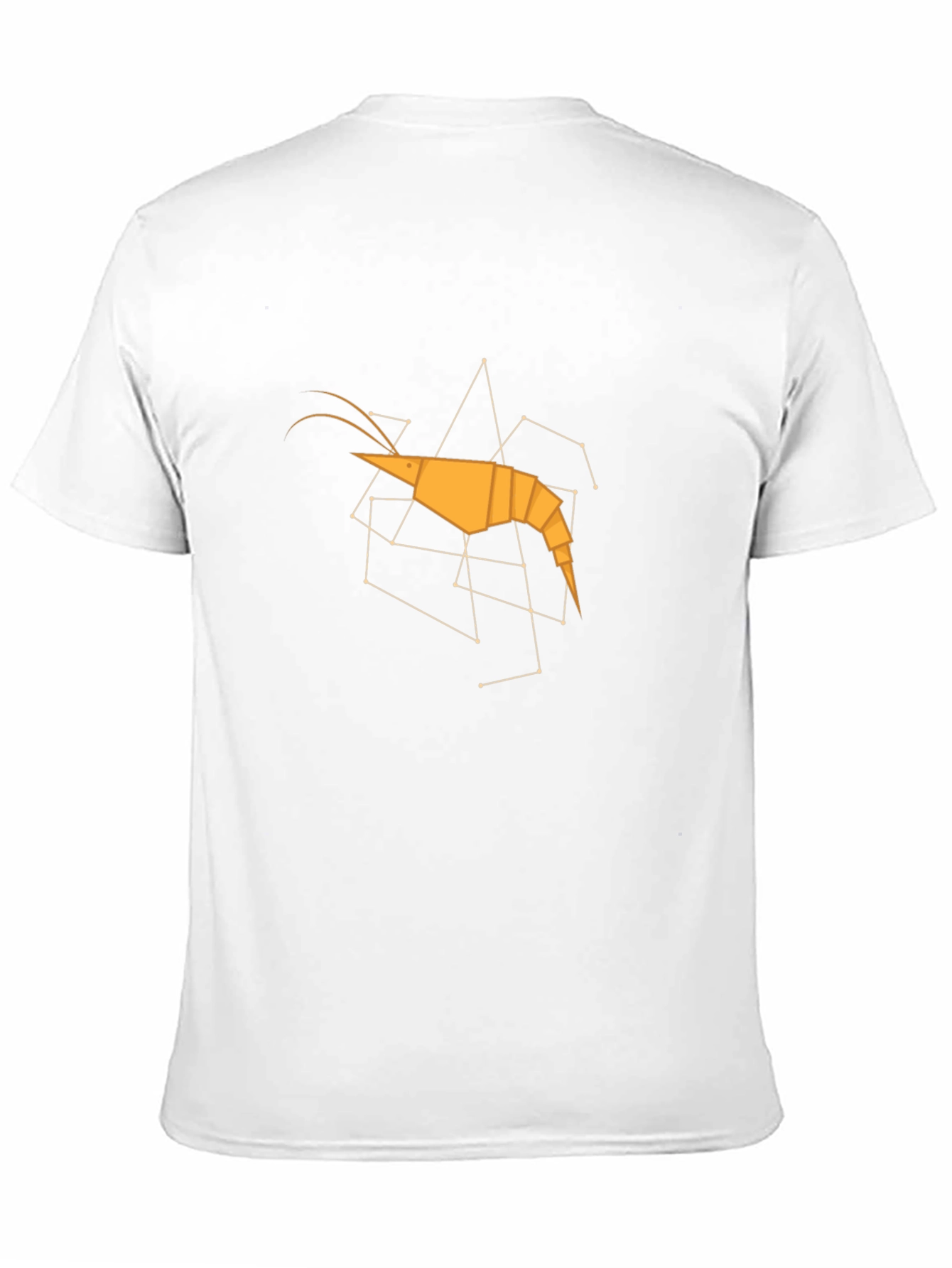 Black Geometric Shrimp Graphic Tee - Modern Art Shirt view 11