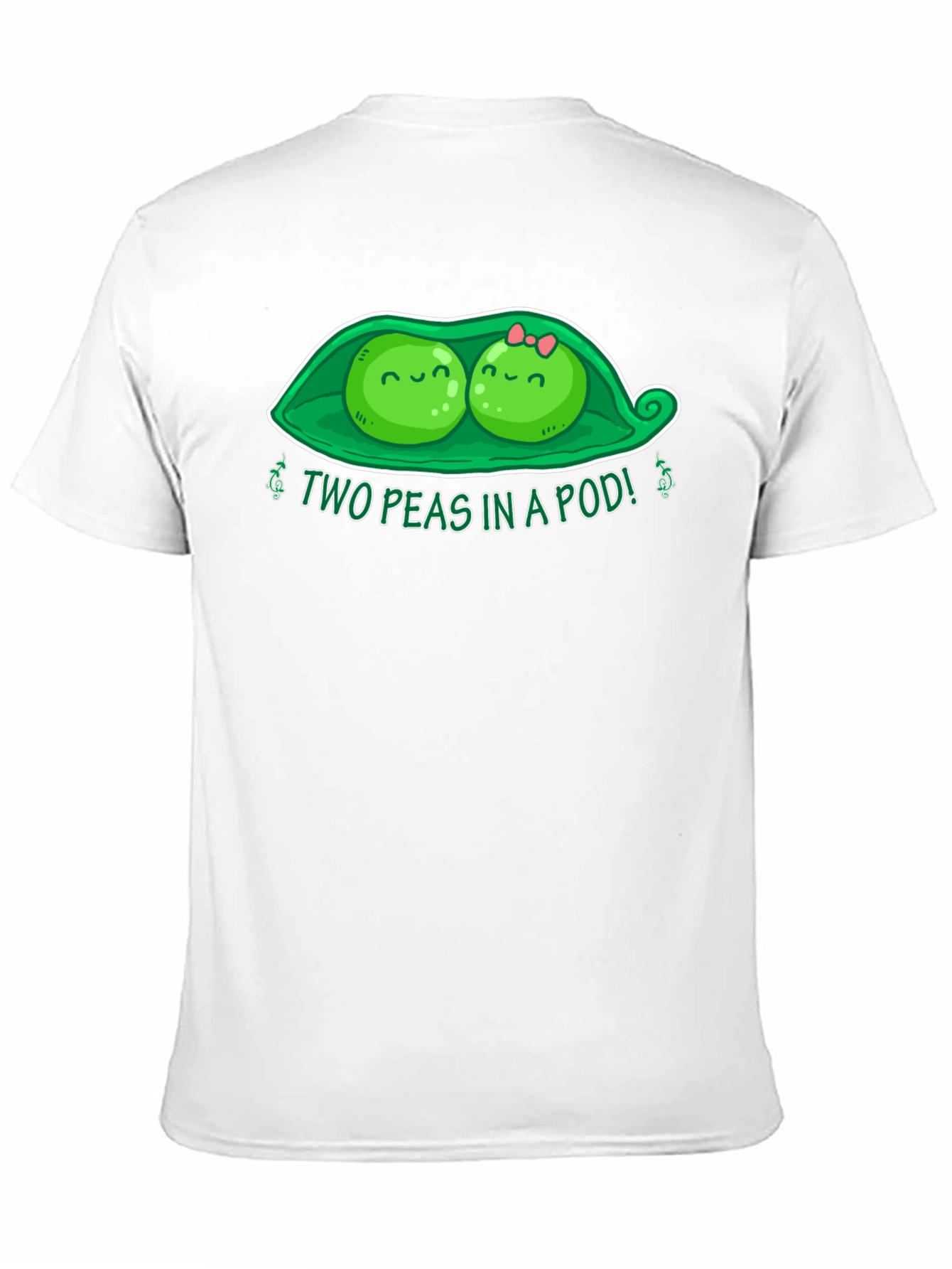 Black Two Peas in a Pod T-Shirt - Cute Graphic Tee view 11