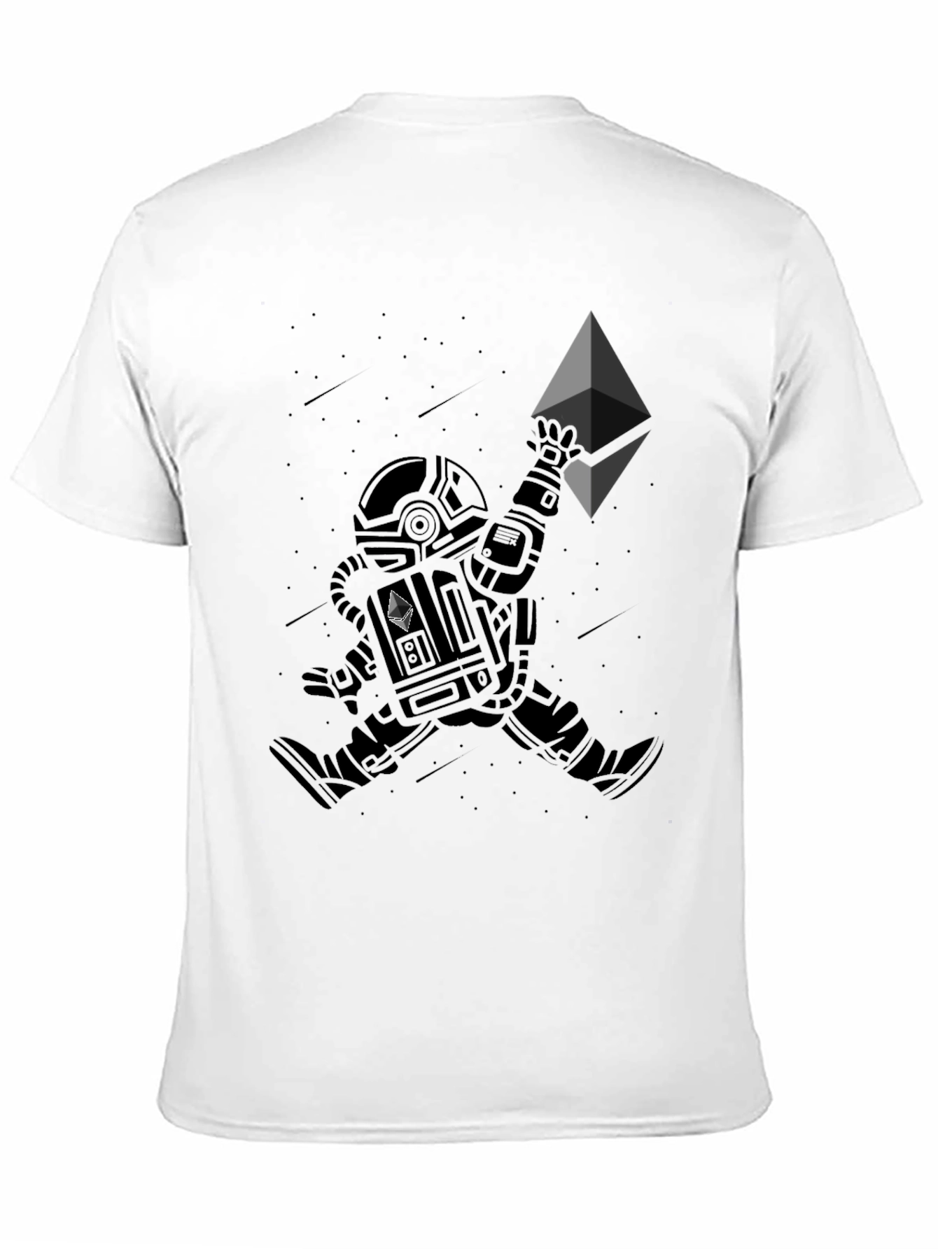 Black Astronaut Ethereum Crypto Black T-Shirt view 11