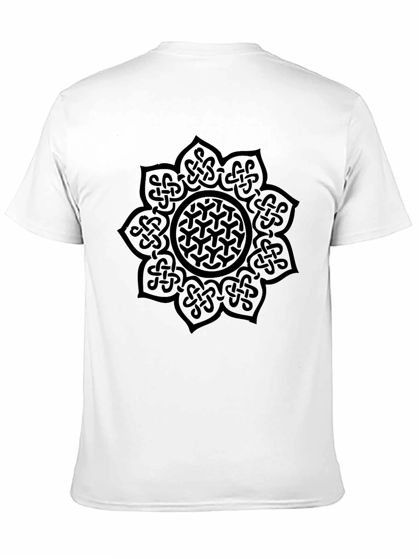 Black Celtic Knot Mandala Black T-Shirt view 11