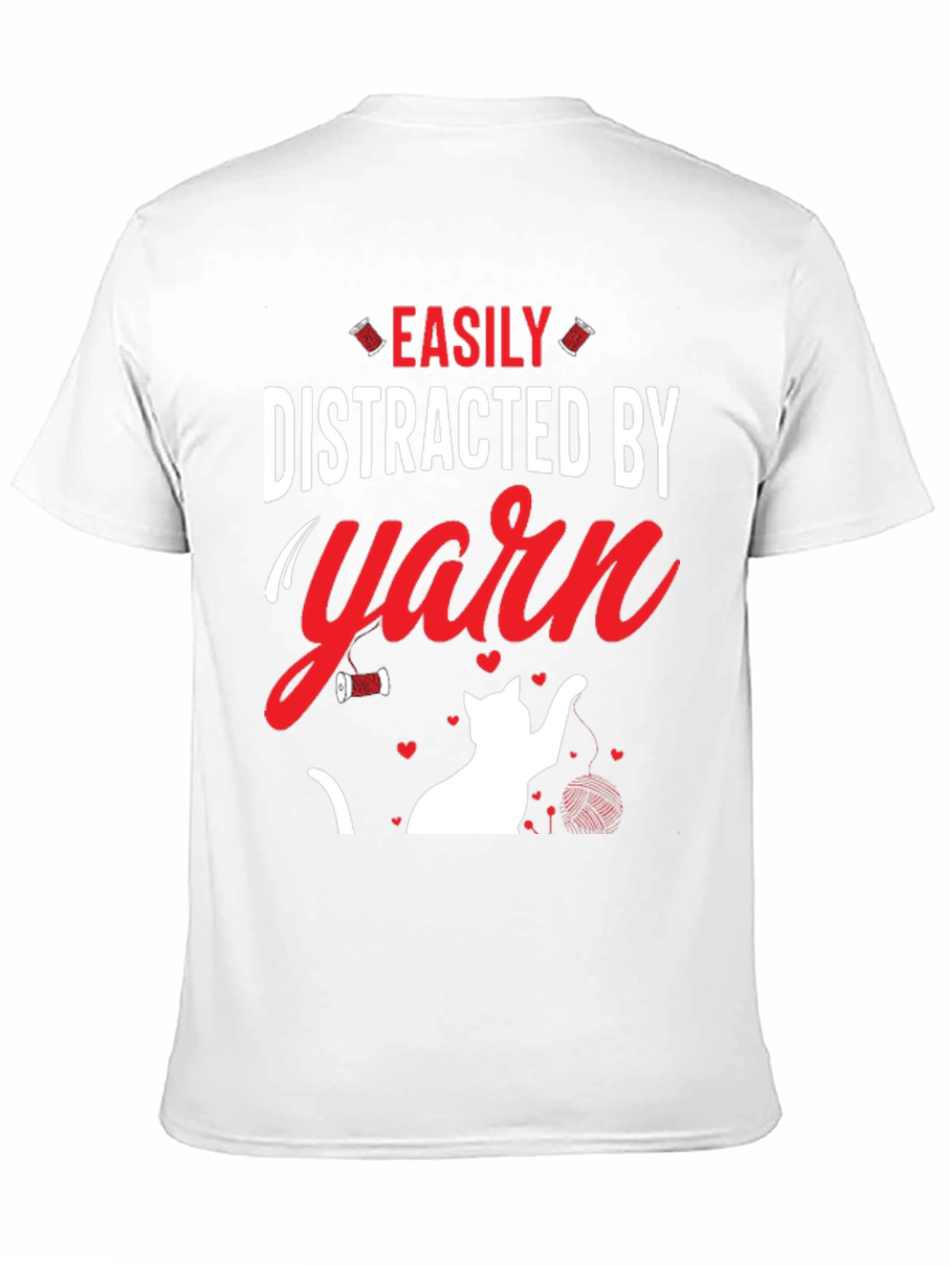 Black Easily Distracted by Yarn T-Shirt view 11