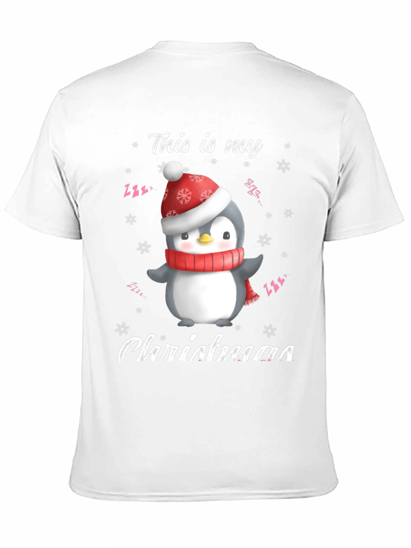 Black Christmas Penguin T-Shirt view 11