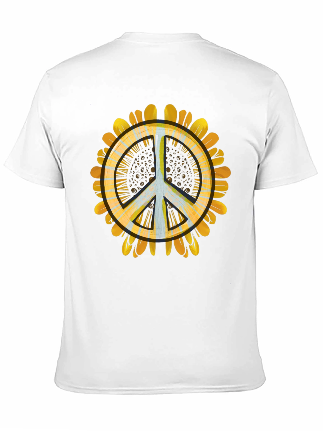 Black Peace Sunflower Graphic Tee - Relaxed Fit view 11