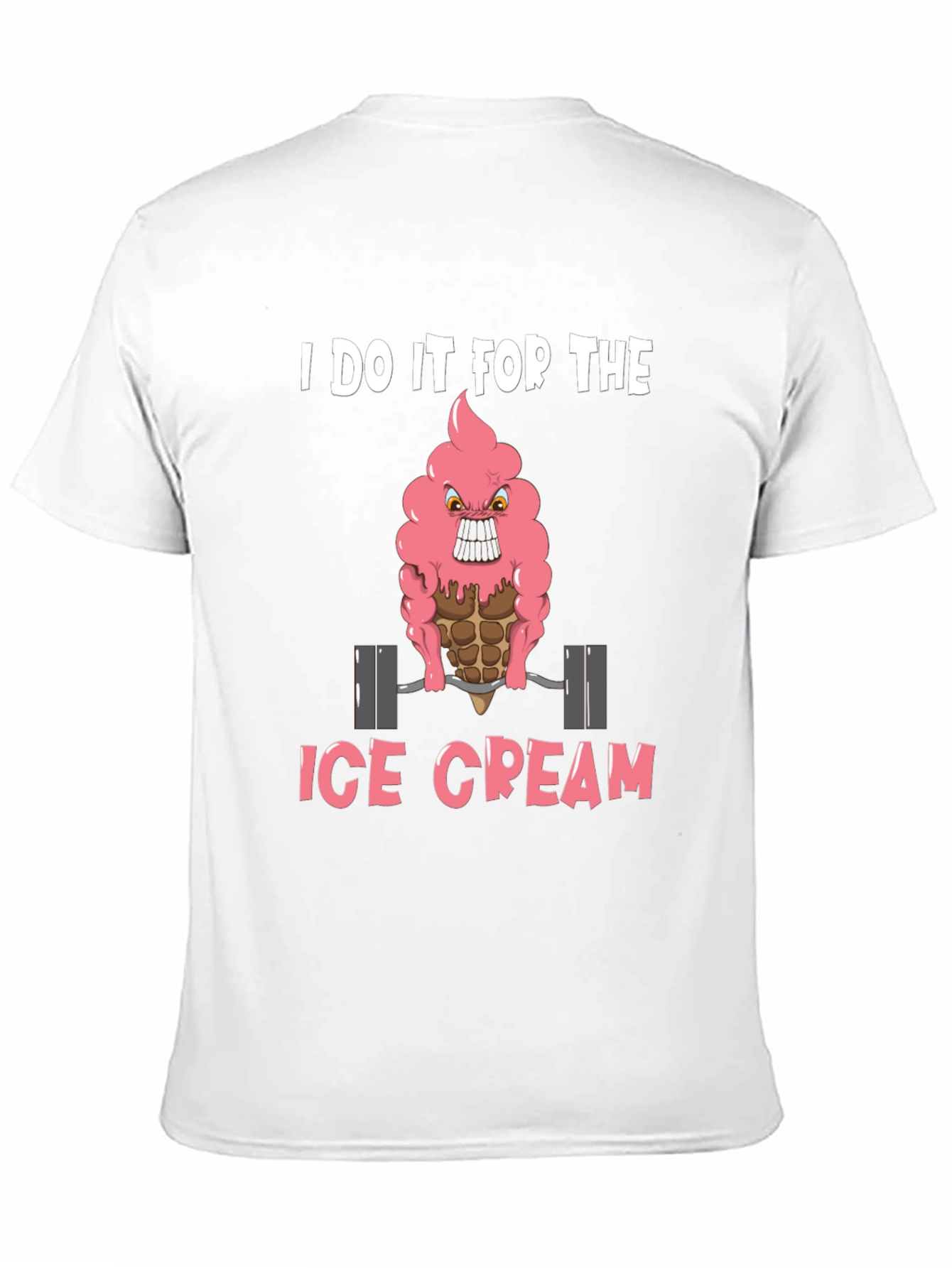 Black I Do It For The Ice Cream Graphic Tee - Funny Gym Shirt view 11