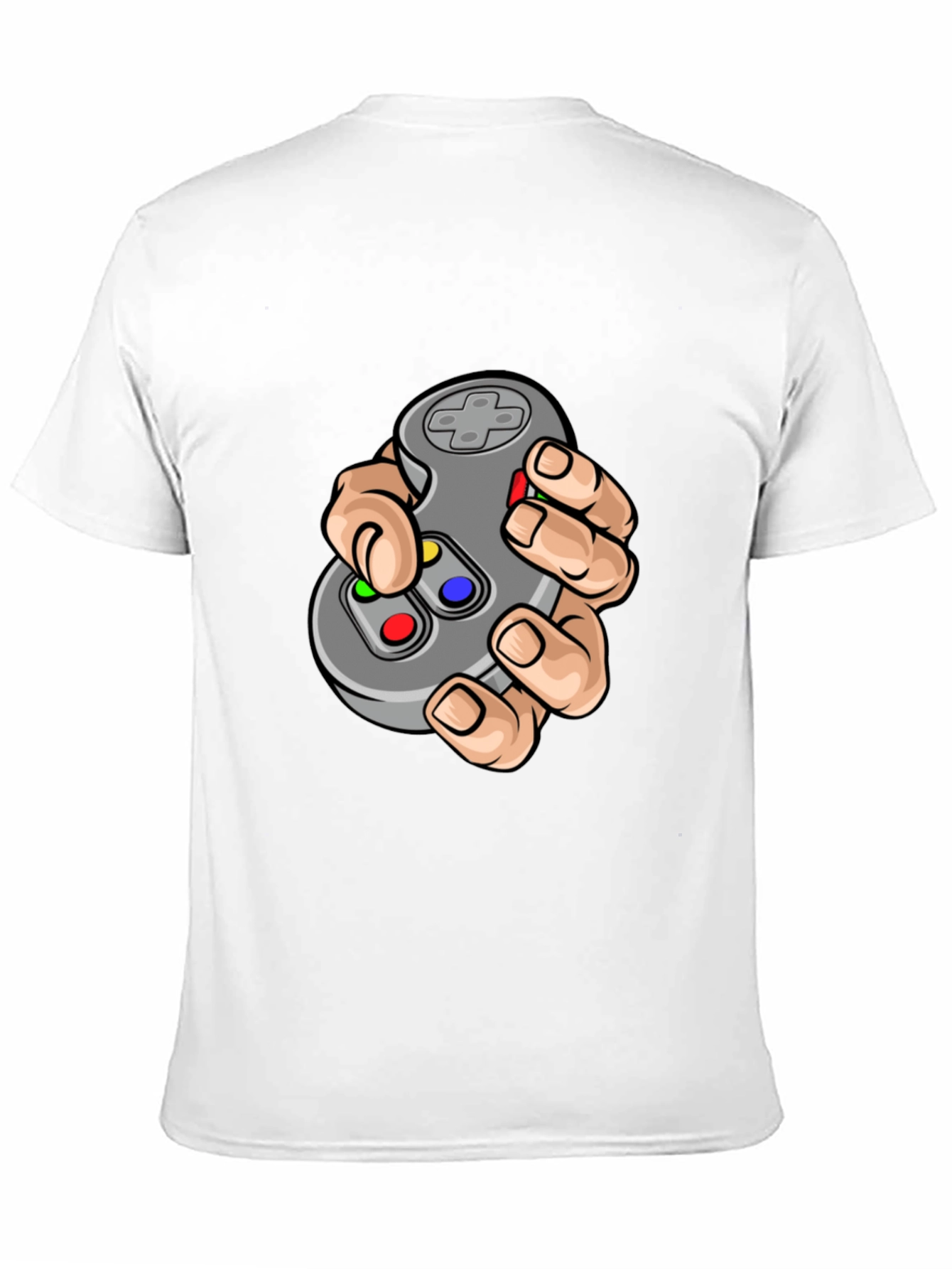 Black Gamer T-Shirt - Cartoon Controller Graphic Tee view 11