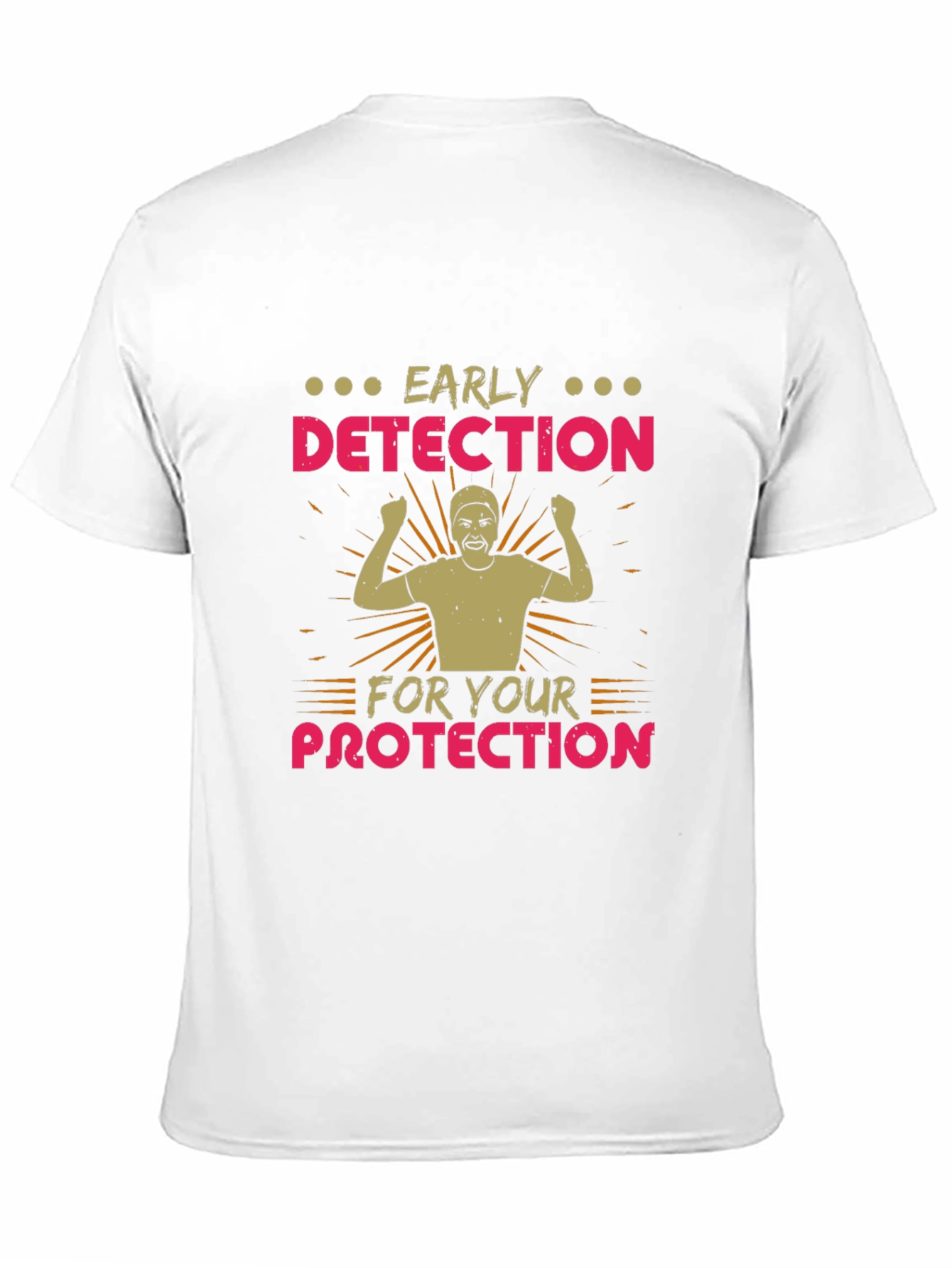 Black Early Detection Protection Black T-Shirt view 11