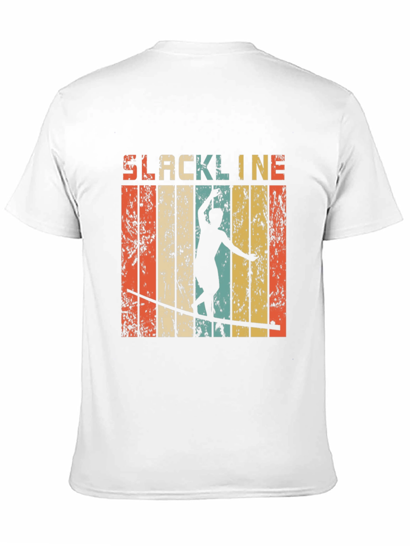 Black Retro Slackline T-Shirt - Vintage Style Black Tee view 11