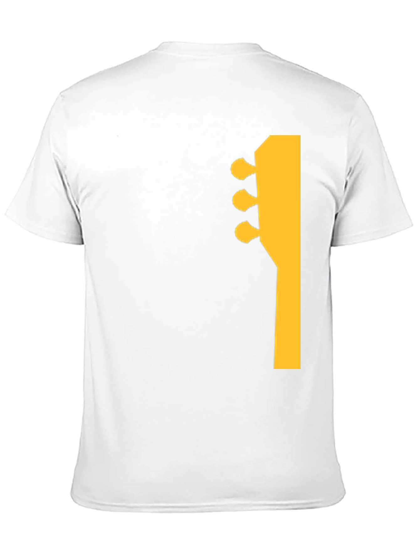 Black Guitar Headstock Graphic Tee - Black Cotton Casual Shirt view 11