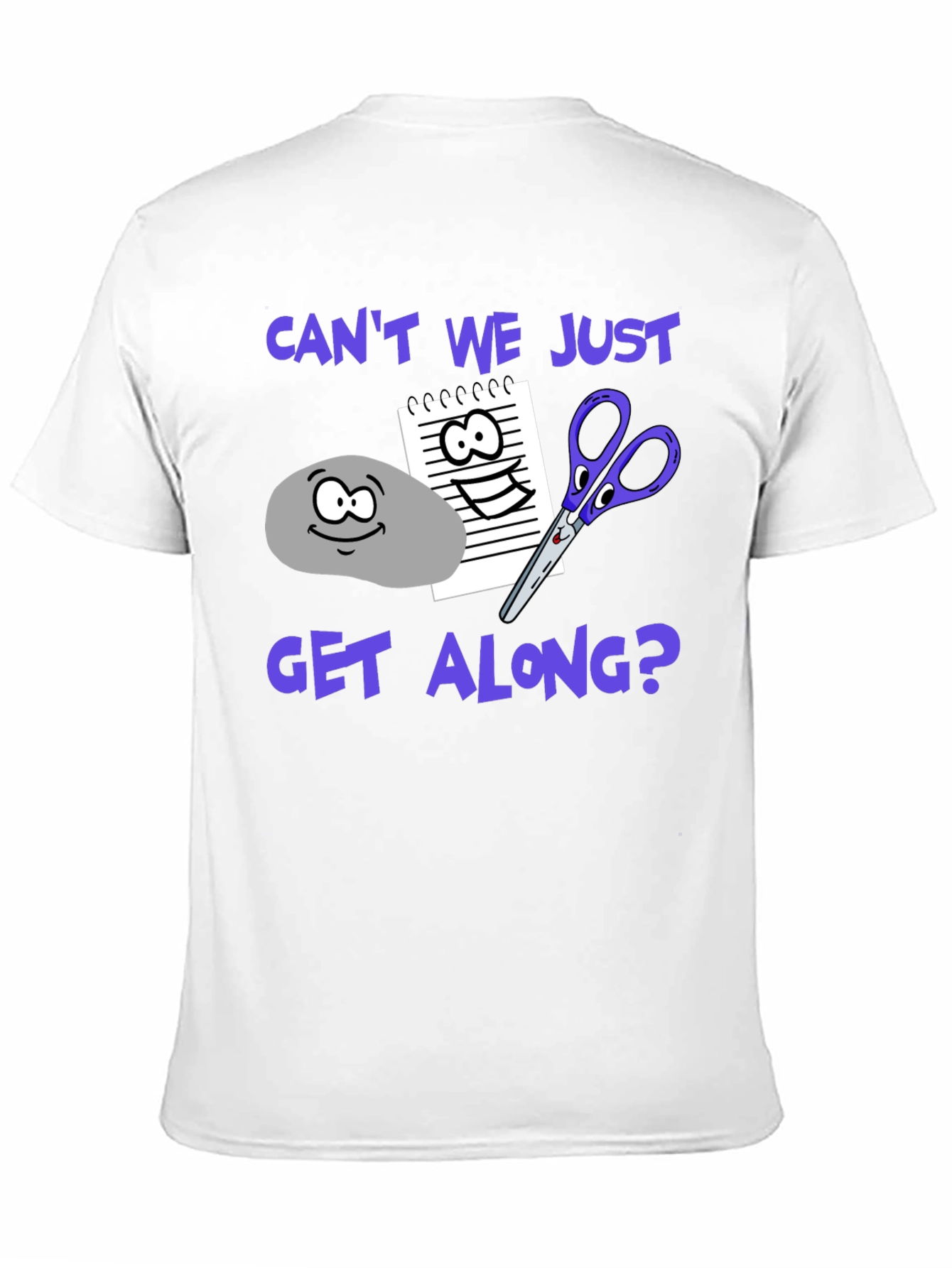 Black Rock Paper Scissors 'Can't We Just Get Along?' Graphic T-Shirt view 11