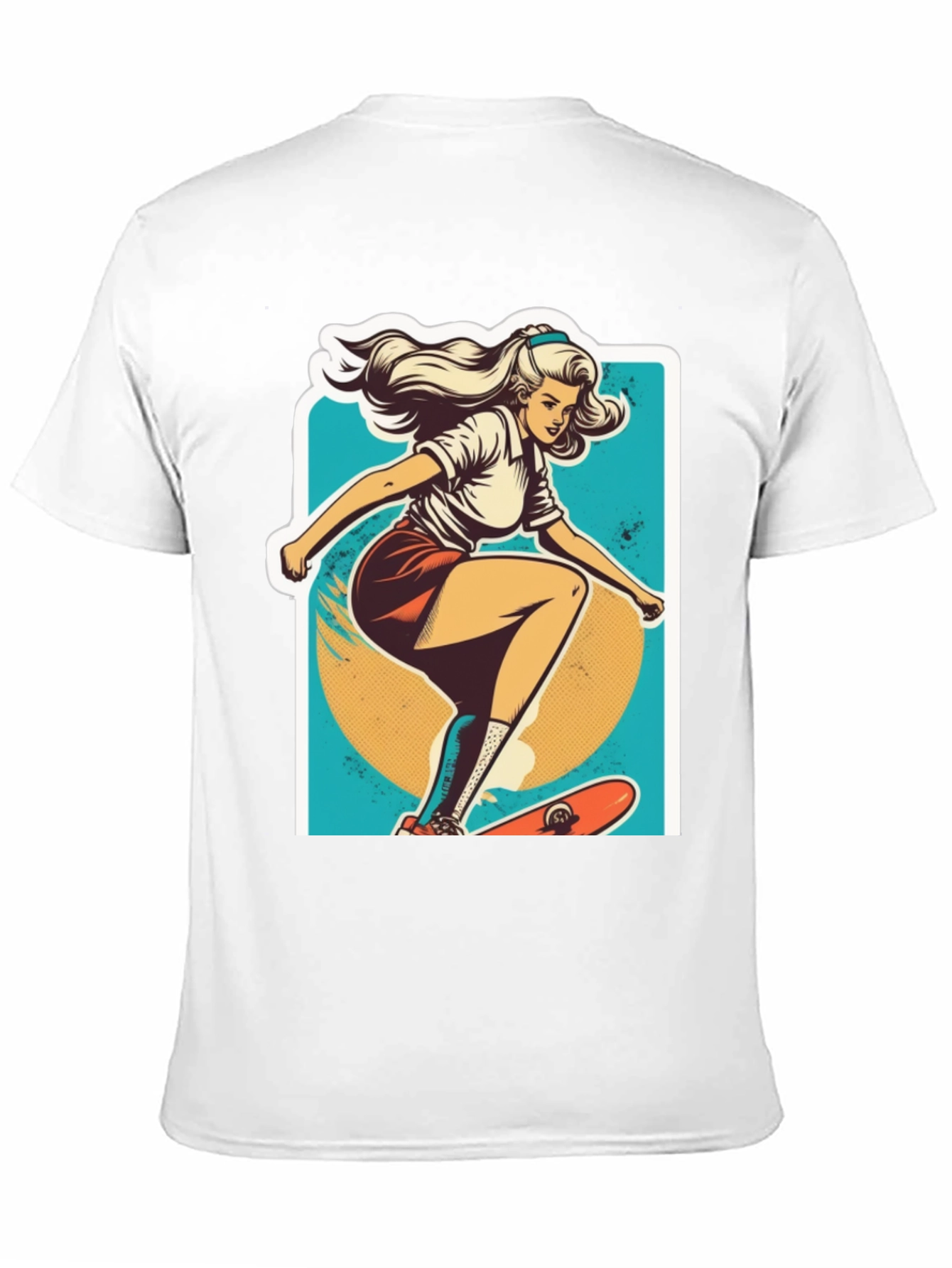 Black Skater Girl Graphic Tee - Cool Retro Style view 11